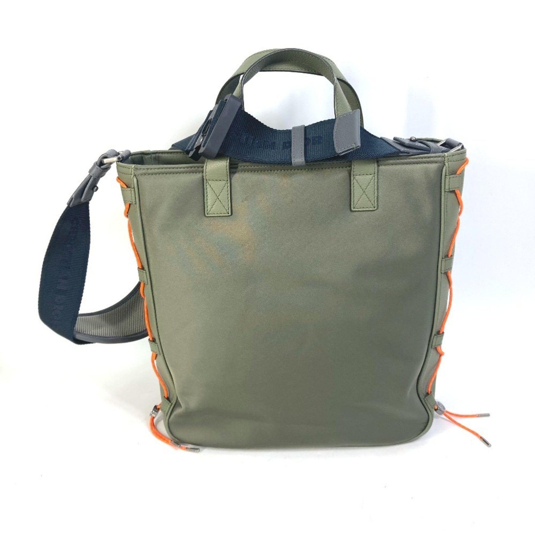 Christian Dior Dior Sacai Collaboration Saddle Bag, Shoulder Bag/Tote Nylon/Leather, Men's, Khaki, Like New