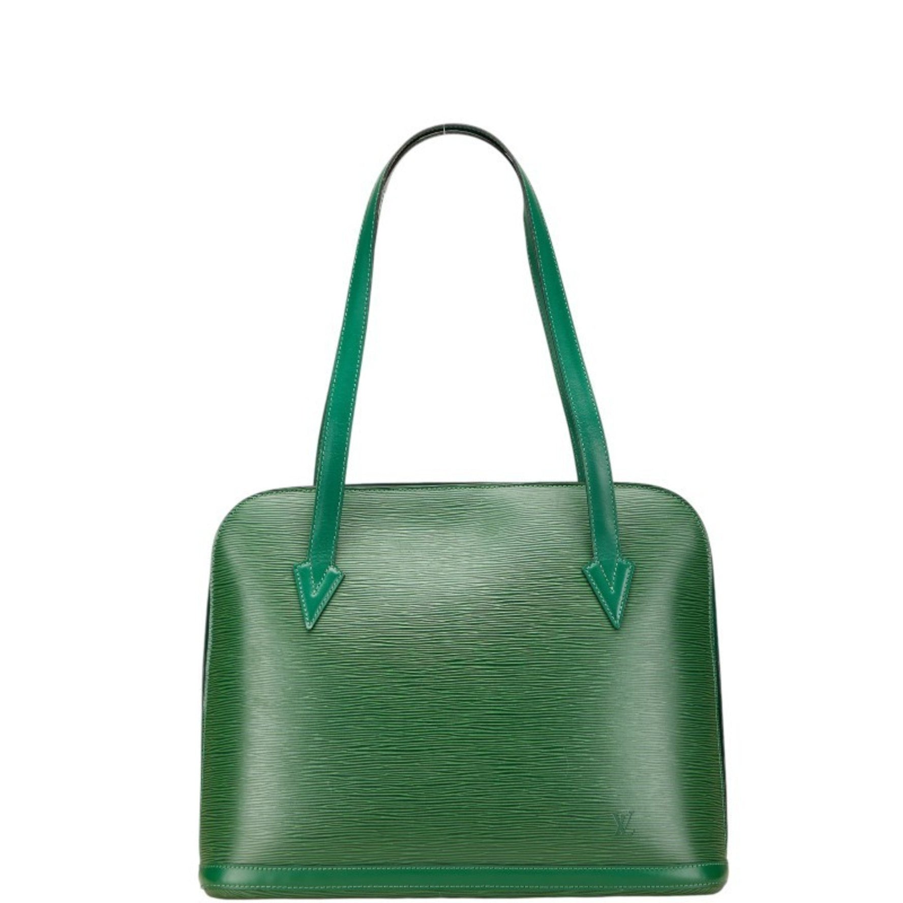Louis Vuitton Epi Lussac Shoulder Bag/Tote Bag Borneo Green Leather LOUIS VUITTON