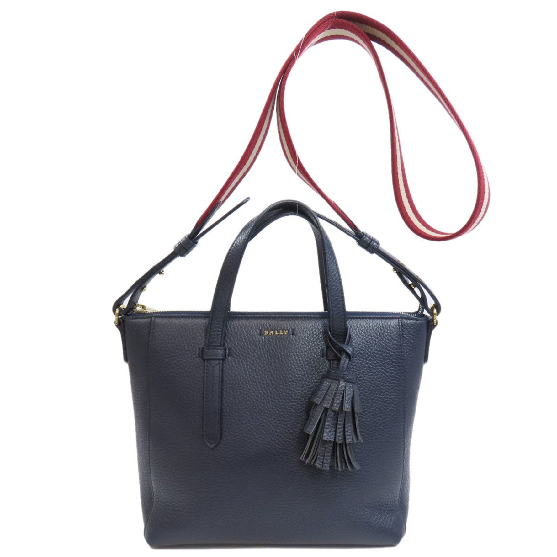BALLY Stripe Tote Bag Leather