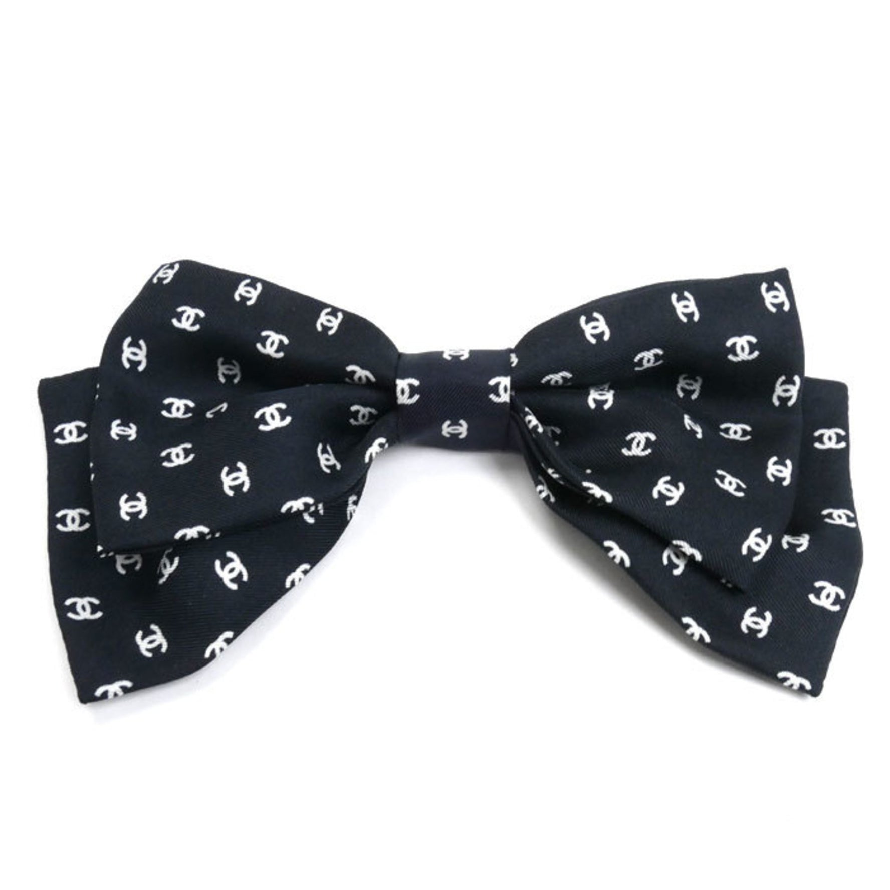 CHANEL Silk Coco Mark Ribbon Barrette