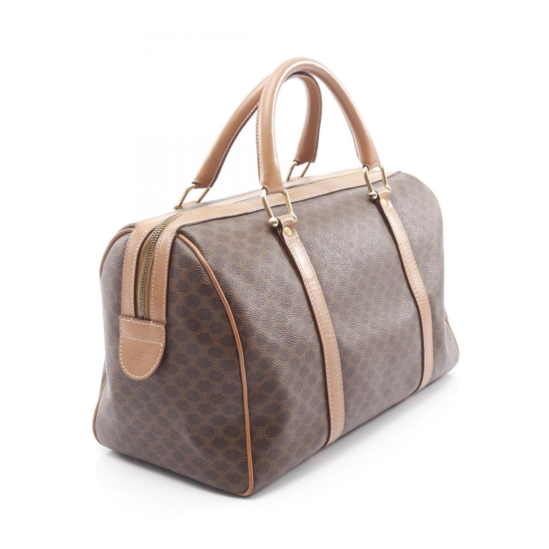 Celine Macadam handbag, coated canvas and leather, brown beige