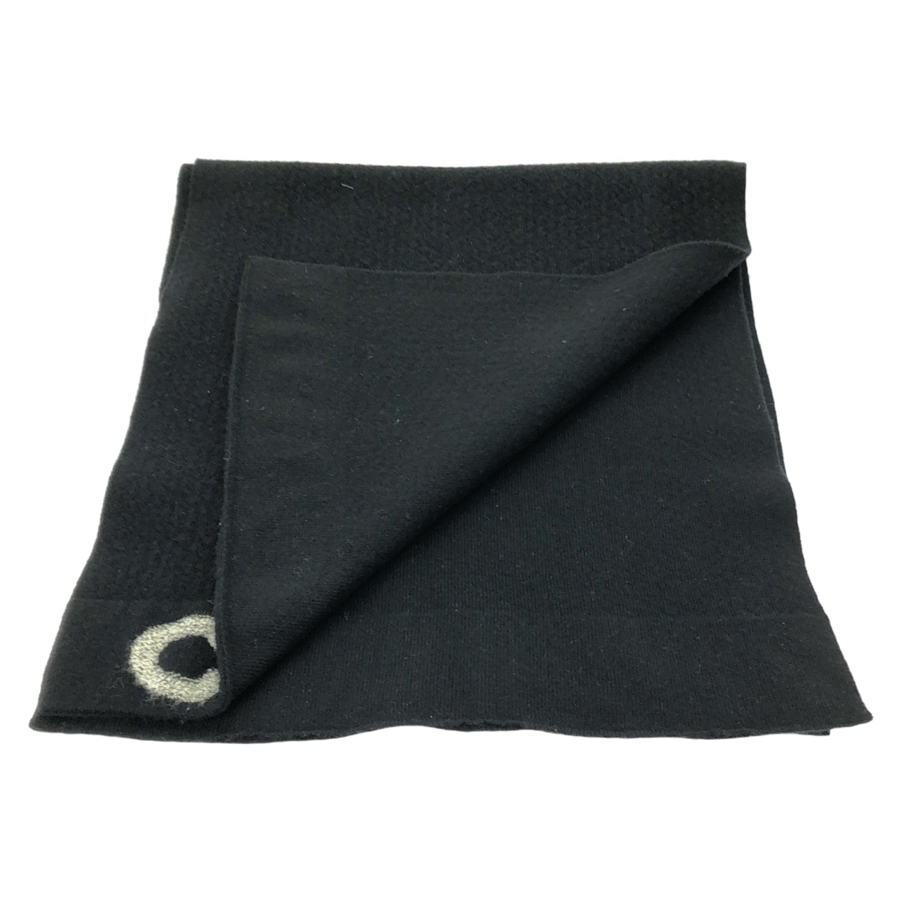 CHANEL Logo Scarf Wool