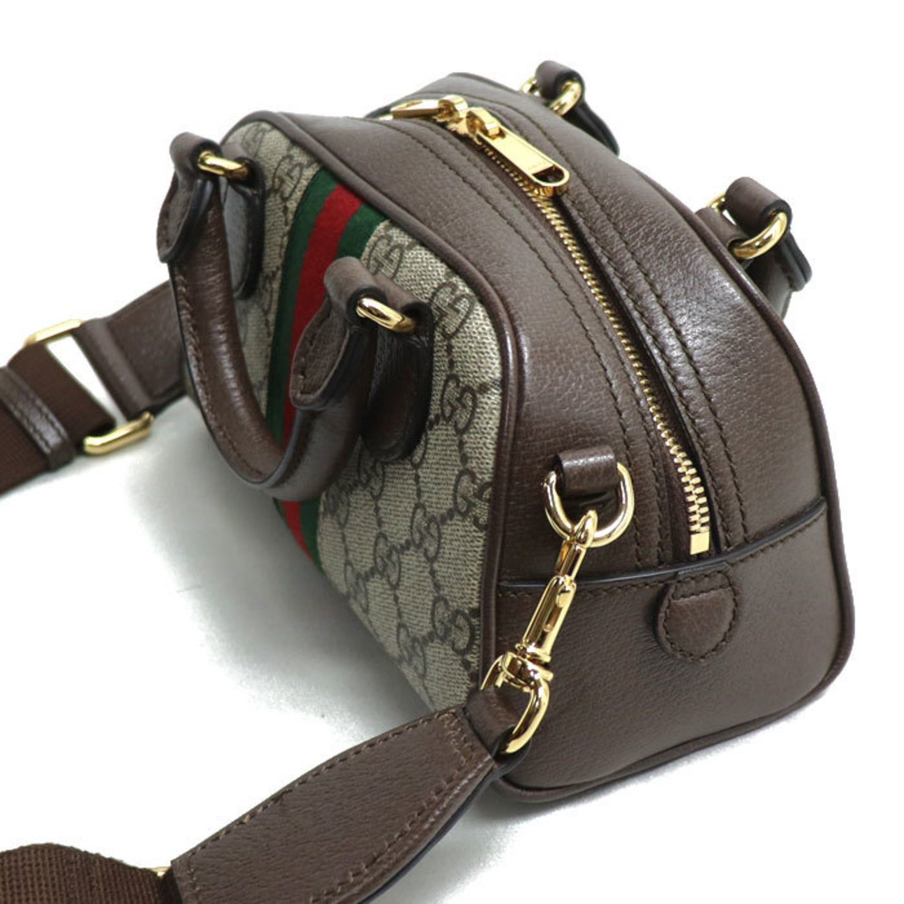 GUCCI Ophidia Shoulder Bag Beige/Ebony 8746