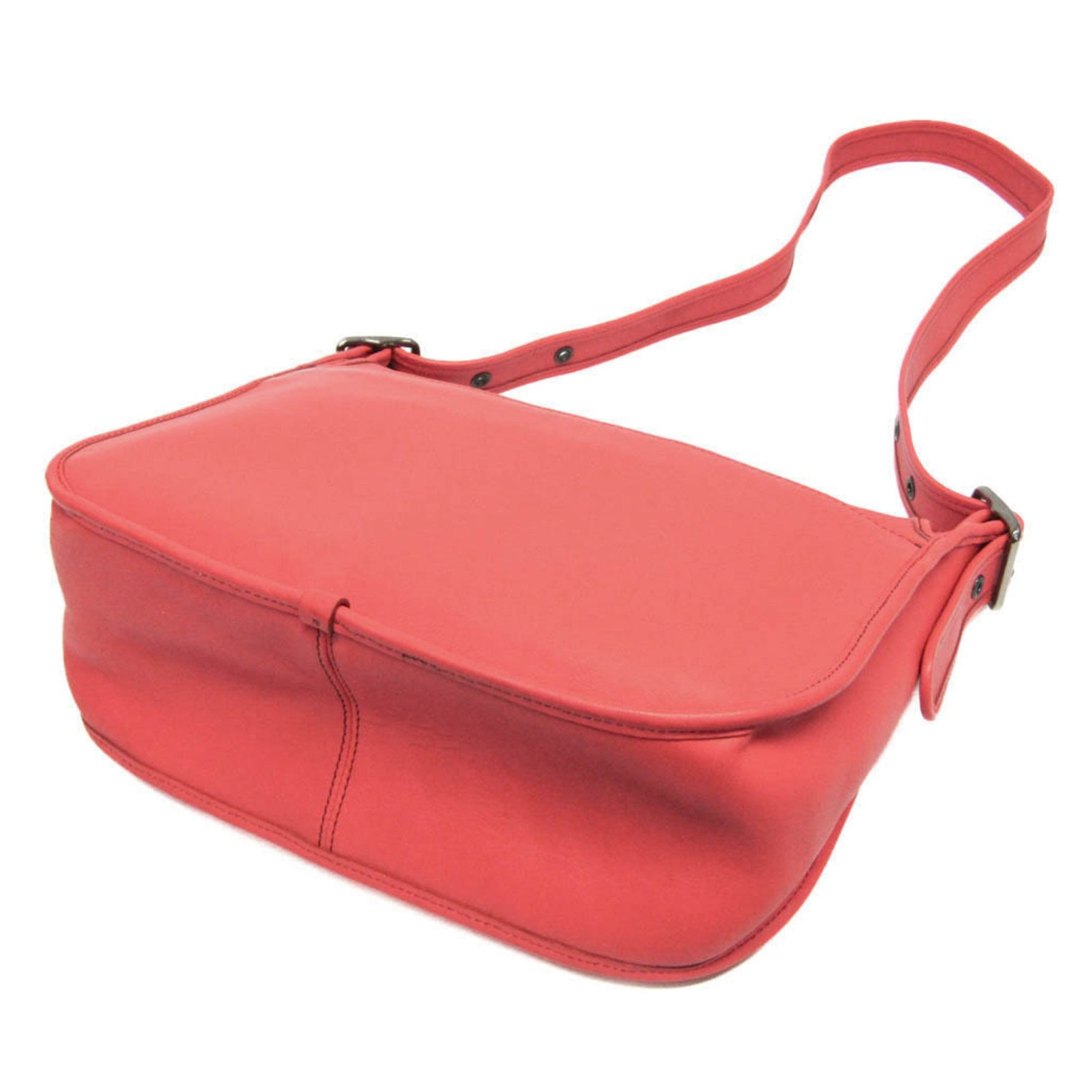 Coach ANNIVERSARY Limited Edition Leather Shoulder Bag Pink Orange