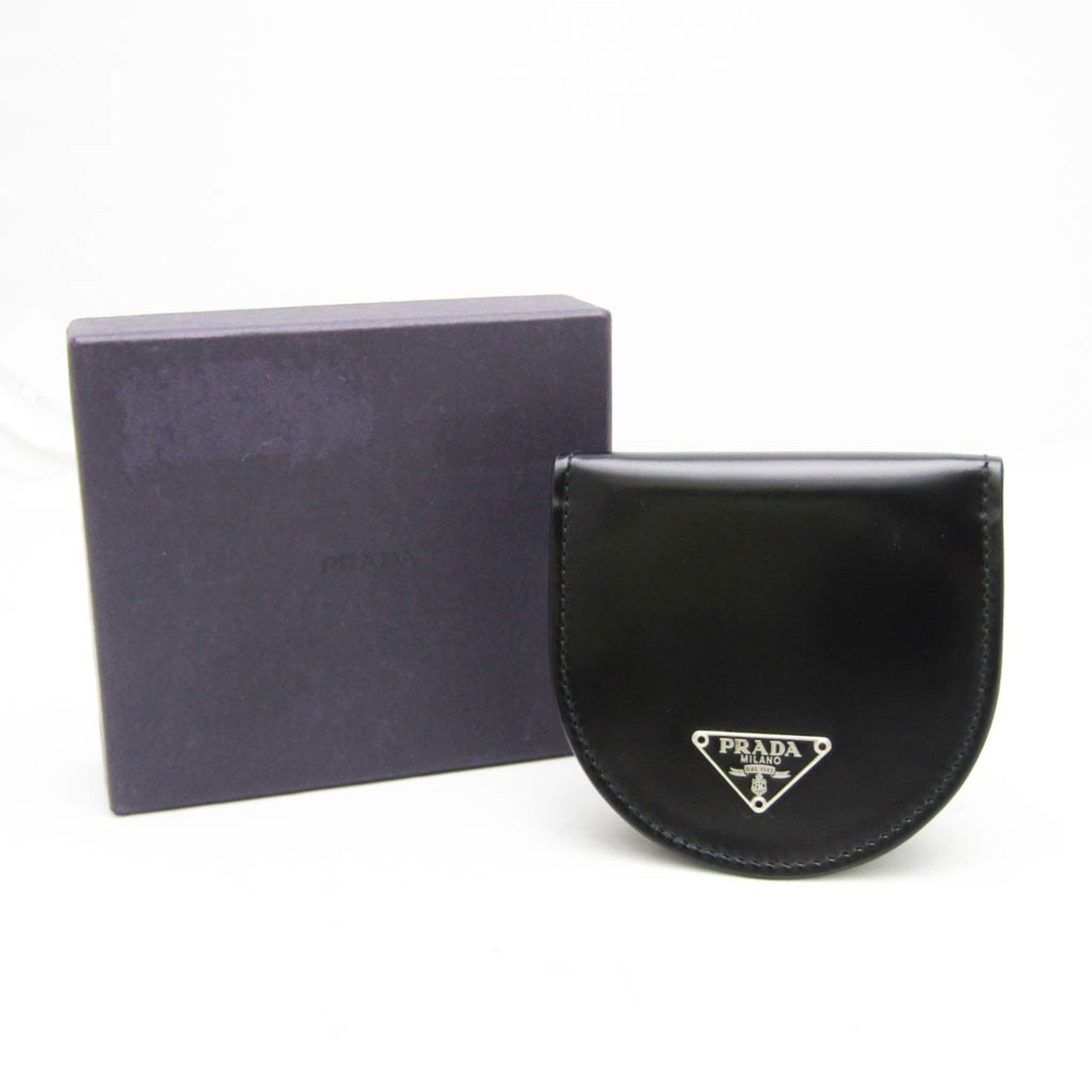 Prada Men,Women Patent Leather Coin Purse/coin Case