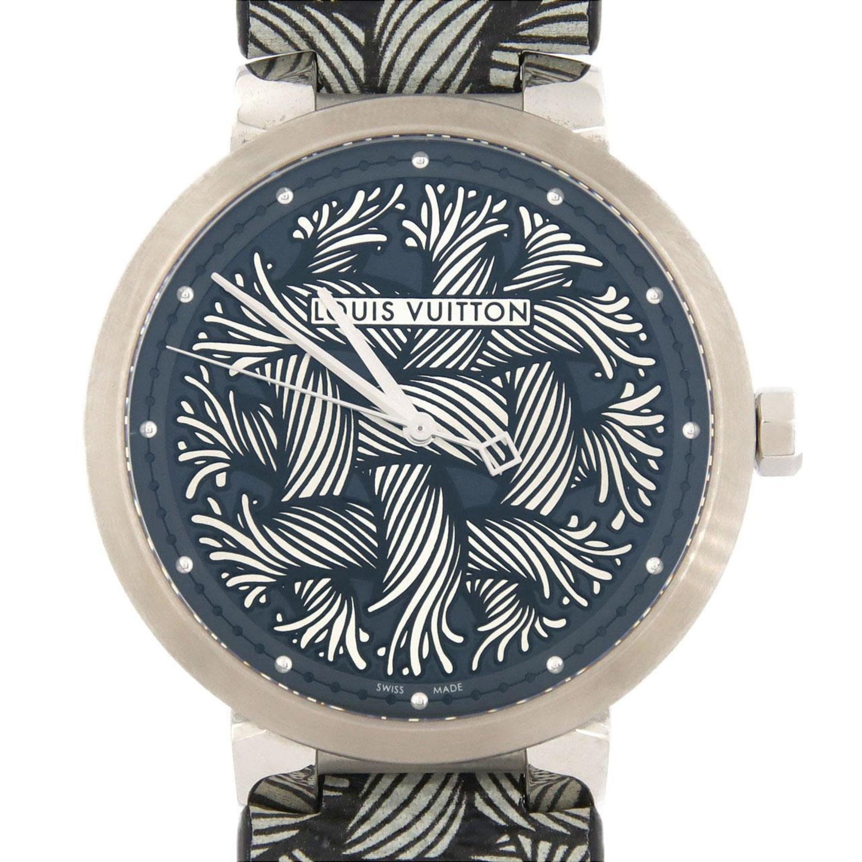 Louis Vuitton Tambour Damier Monogram Rope SS Quartz Watch