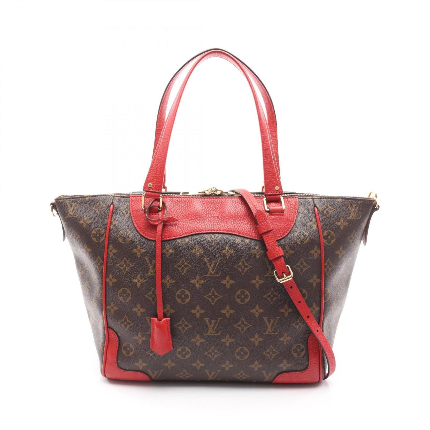 Louis Vuitton Estrella MM Tote Bag, Coated Canvas and Leather, Monogram, Brown Red
