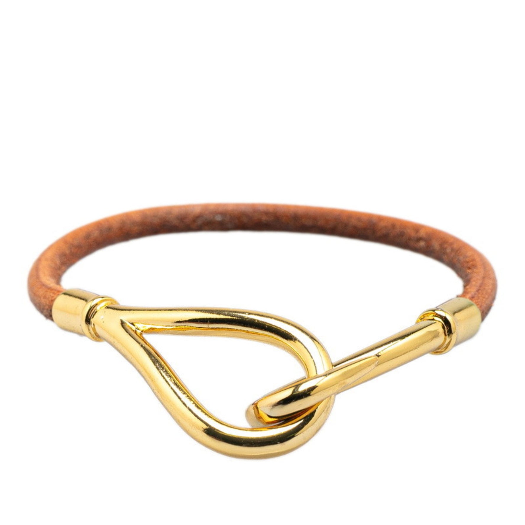 Hermes Jumbo Bracelet, Leather, Plated