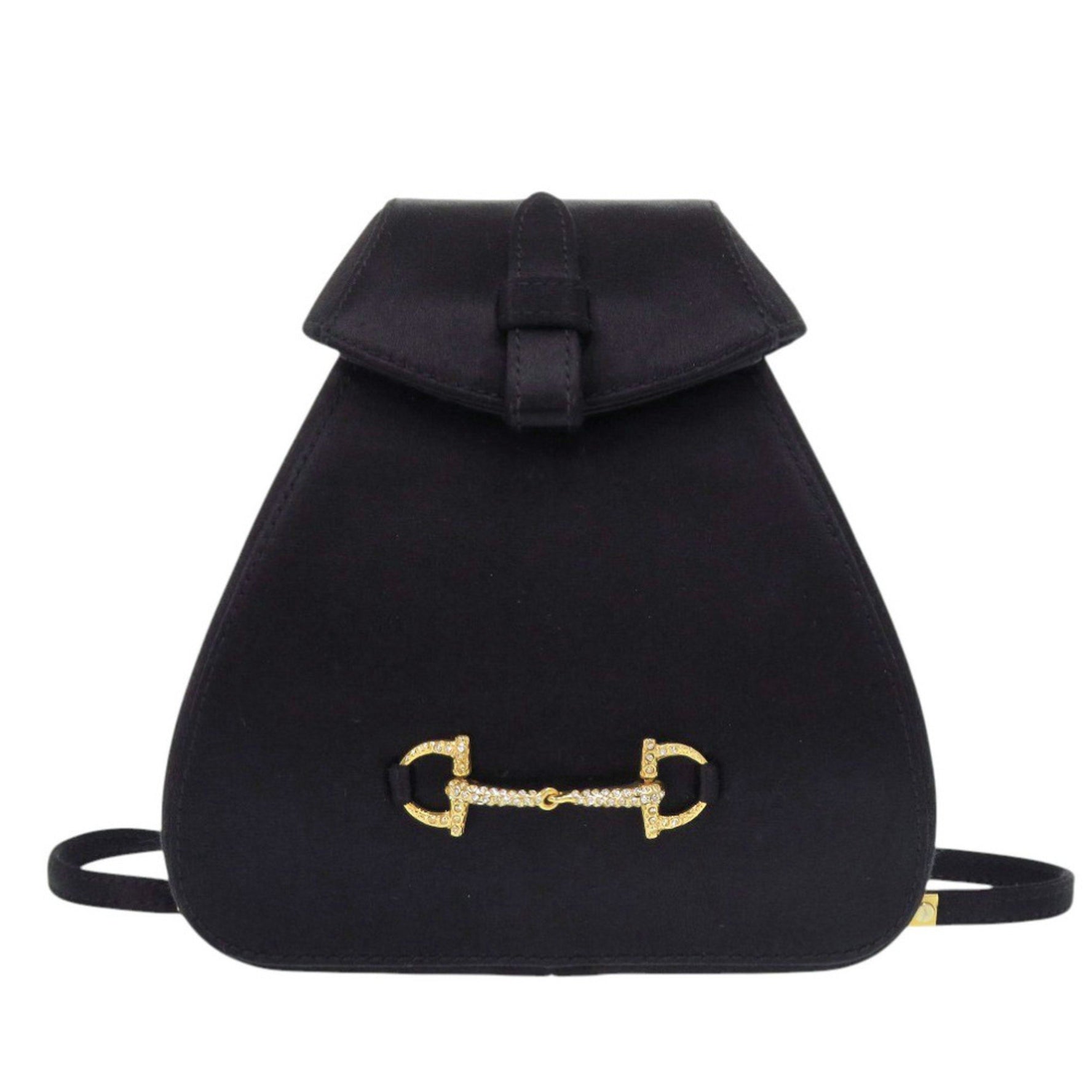 Gucci Horsebit Backpack, Satin with Rhinestones, Mini Bag, 0837