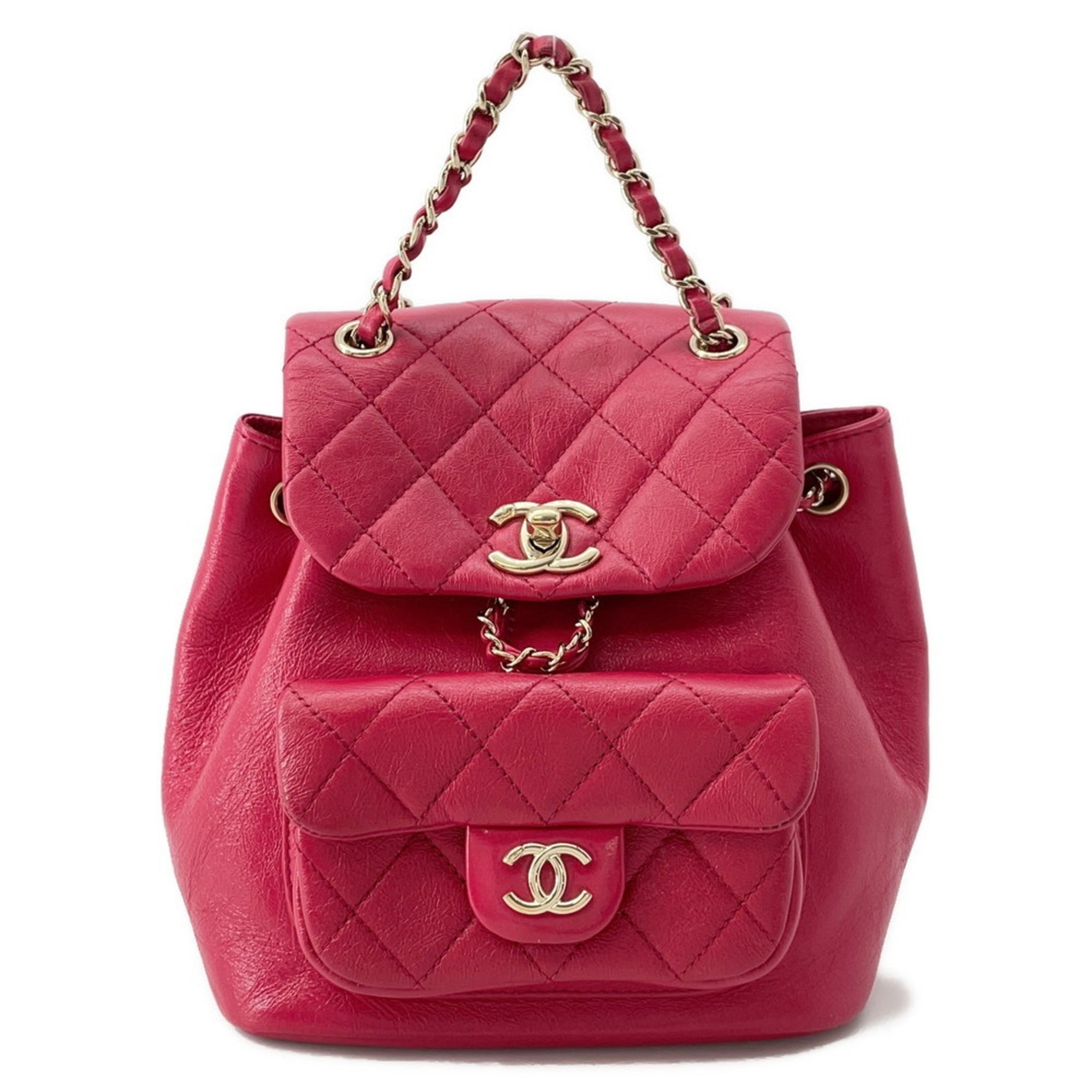 CHANEL Backpack Matelasse Coco Mark Dumas Leather