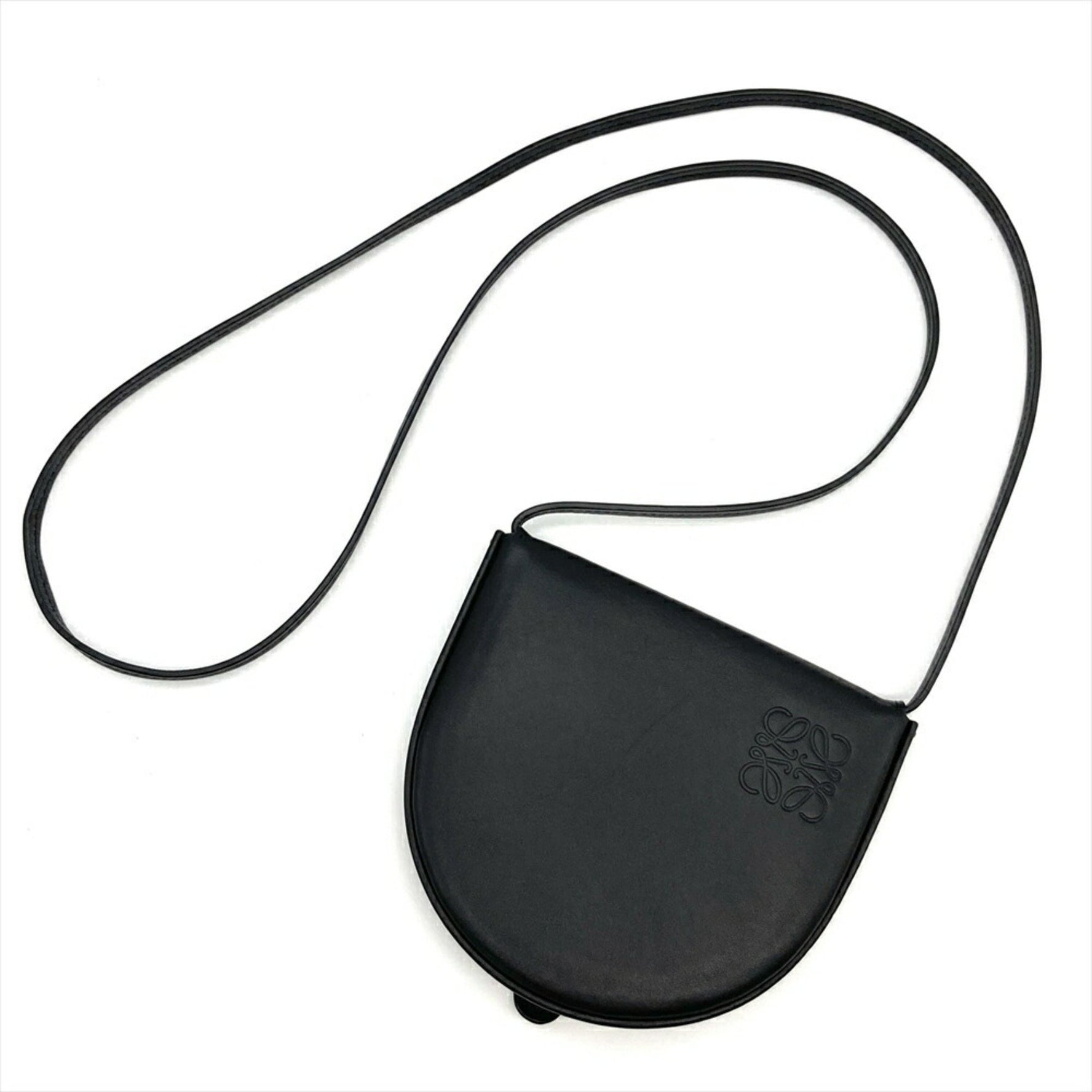 LOEWE Heel Pouch Mini Shoulder Bag Leather Engraved Wallet