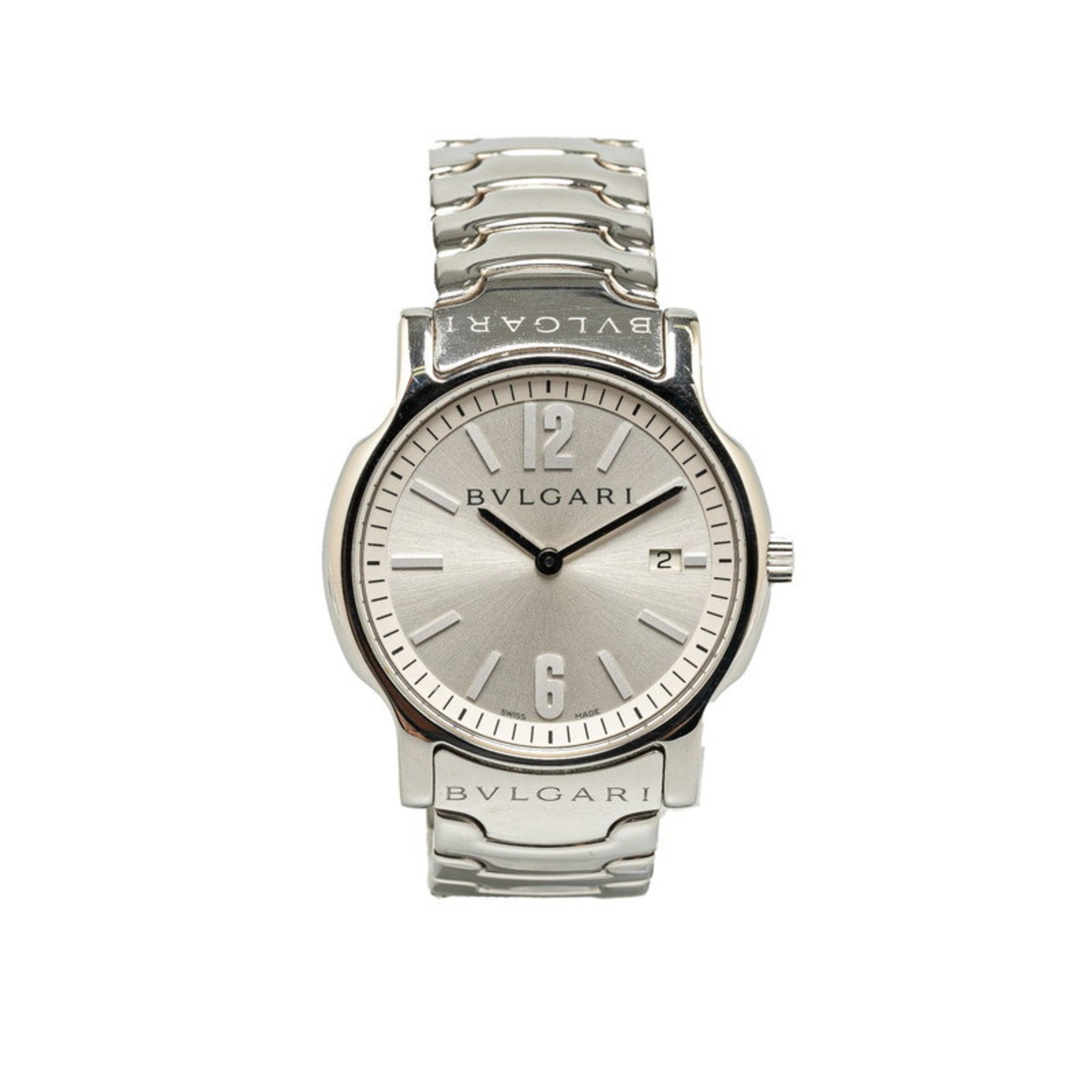 BVLGARI Solotempo Watch Quartz Silver Dial Stainless Steel