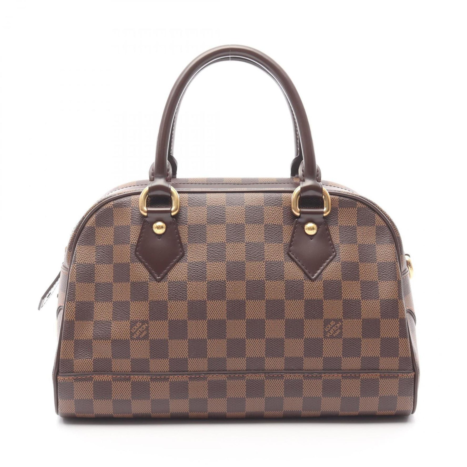 Louis Vuitton Duomo Handbag, Coated Canvas, Leather, Damier, Brown