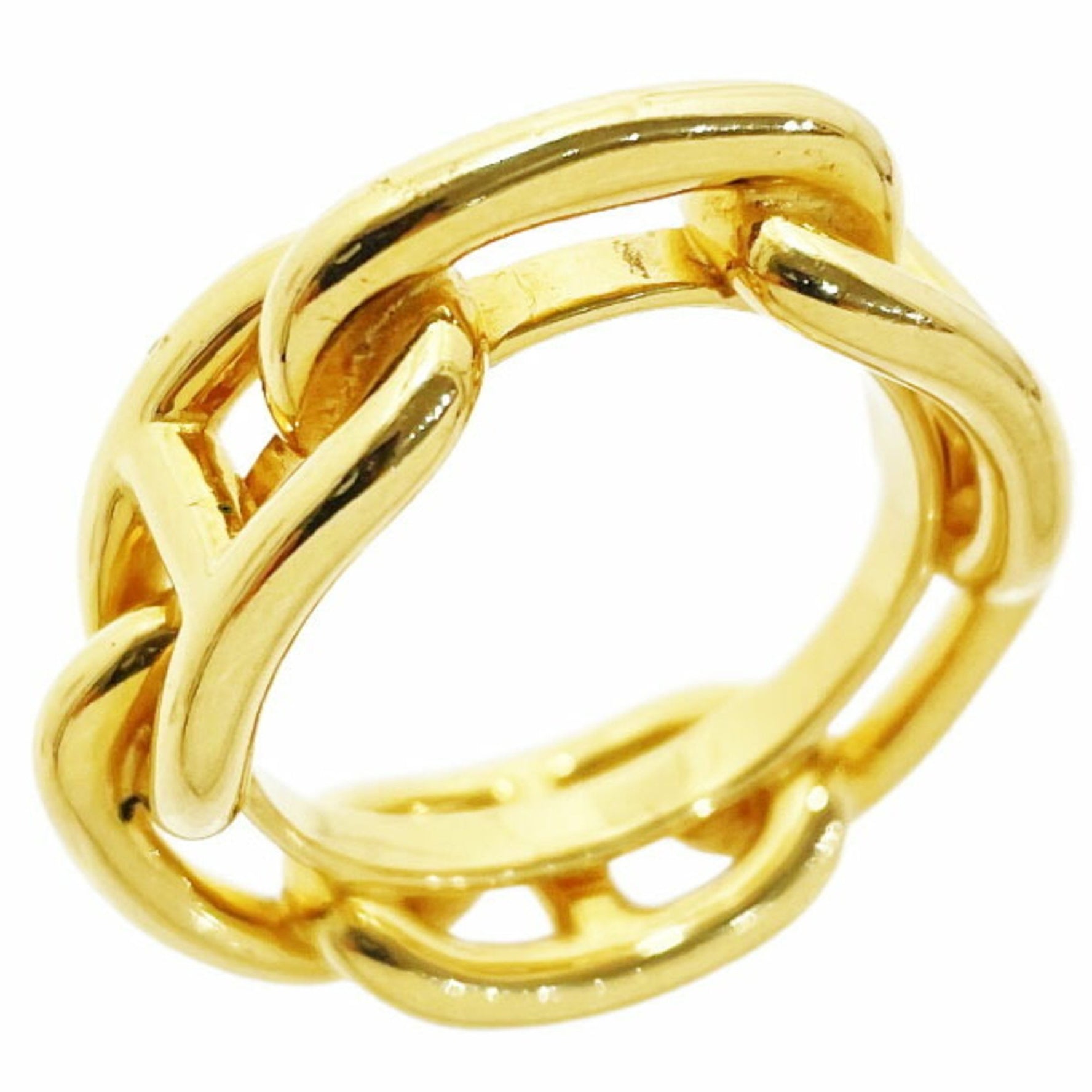 Hermes Scarf Ring Chaine d'Ancre GP Plated