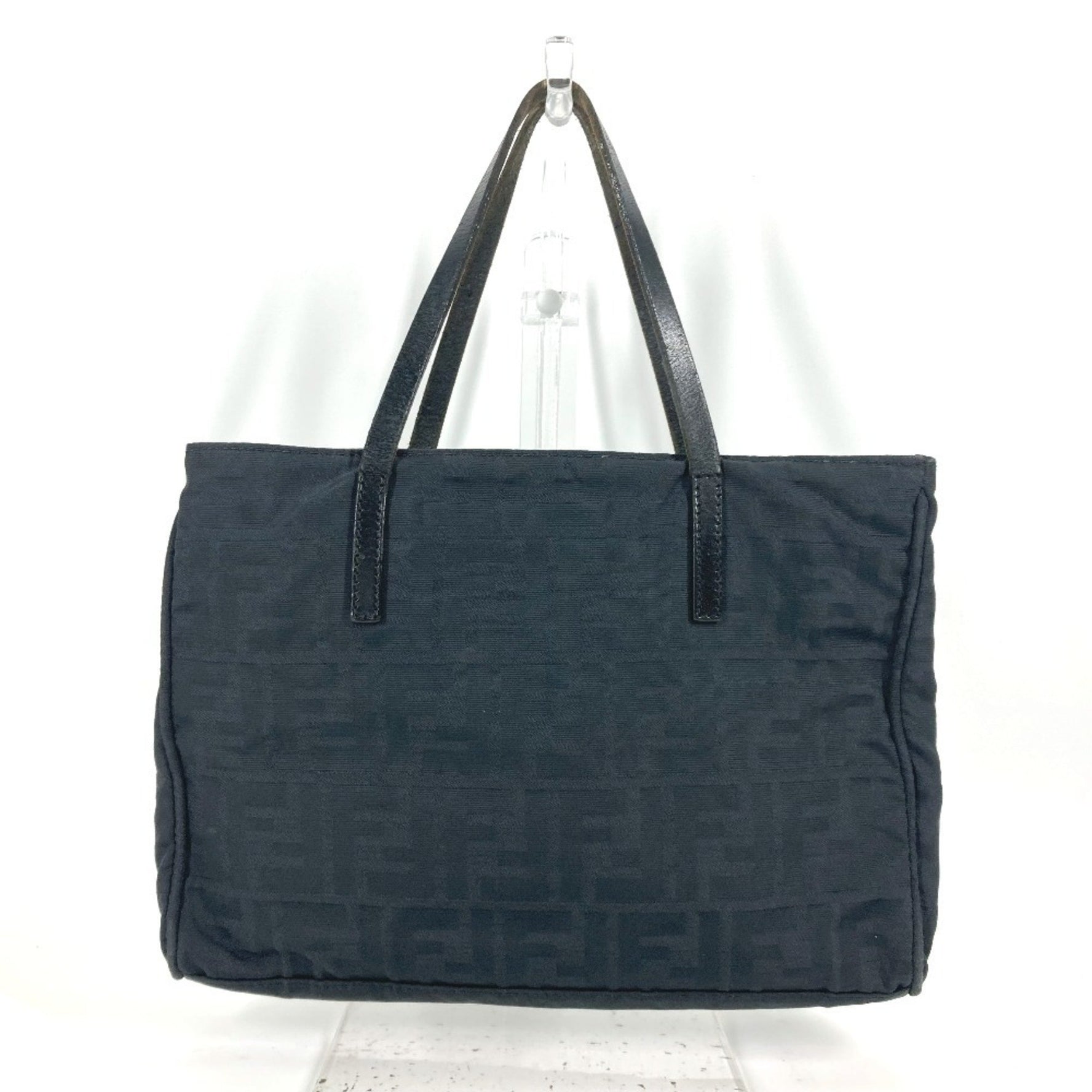 FENDI Zucca handbag tote bag nylon leather