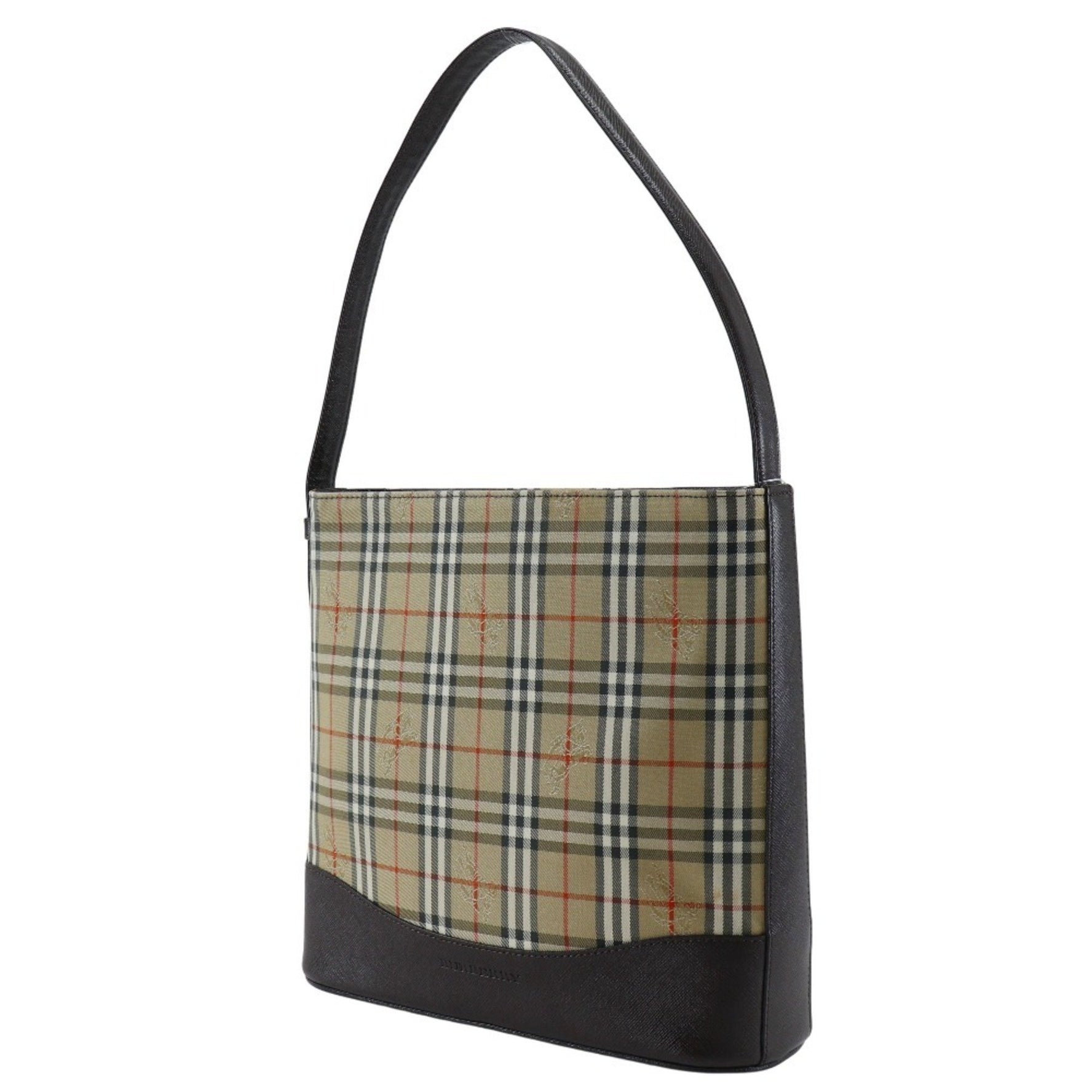 Burberry Nova Check Shoulder Bag Canvas x Leather Brown Type