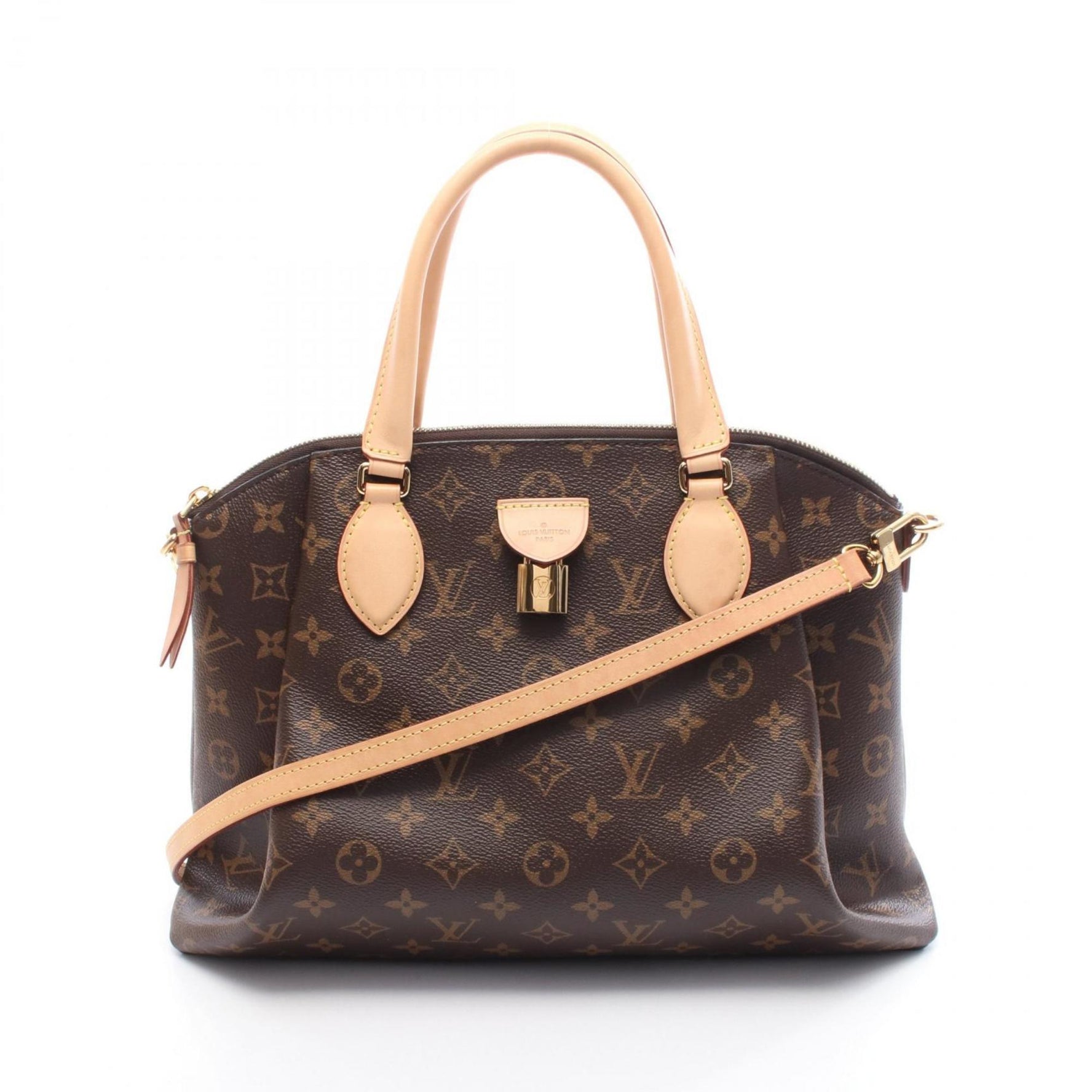 Louis Vuitton Riboly MM Handbag, Coated Canvas and Leather, Monogram