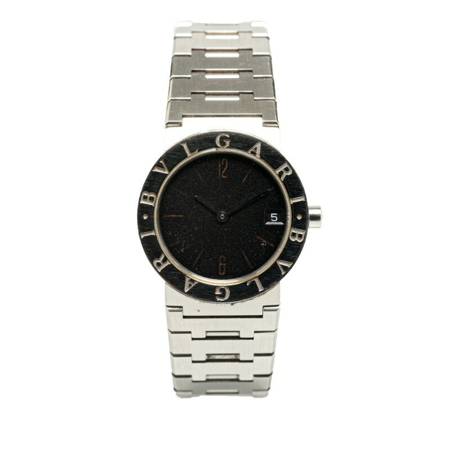 BVLGARI Watch Quartz Black Dial Stainless Steel