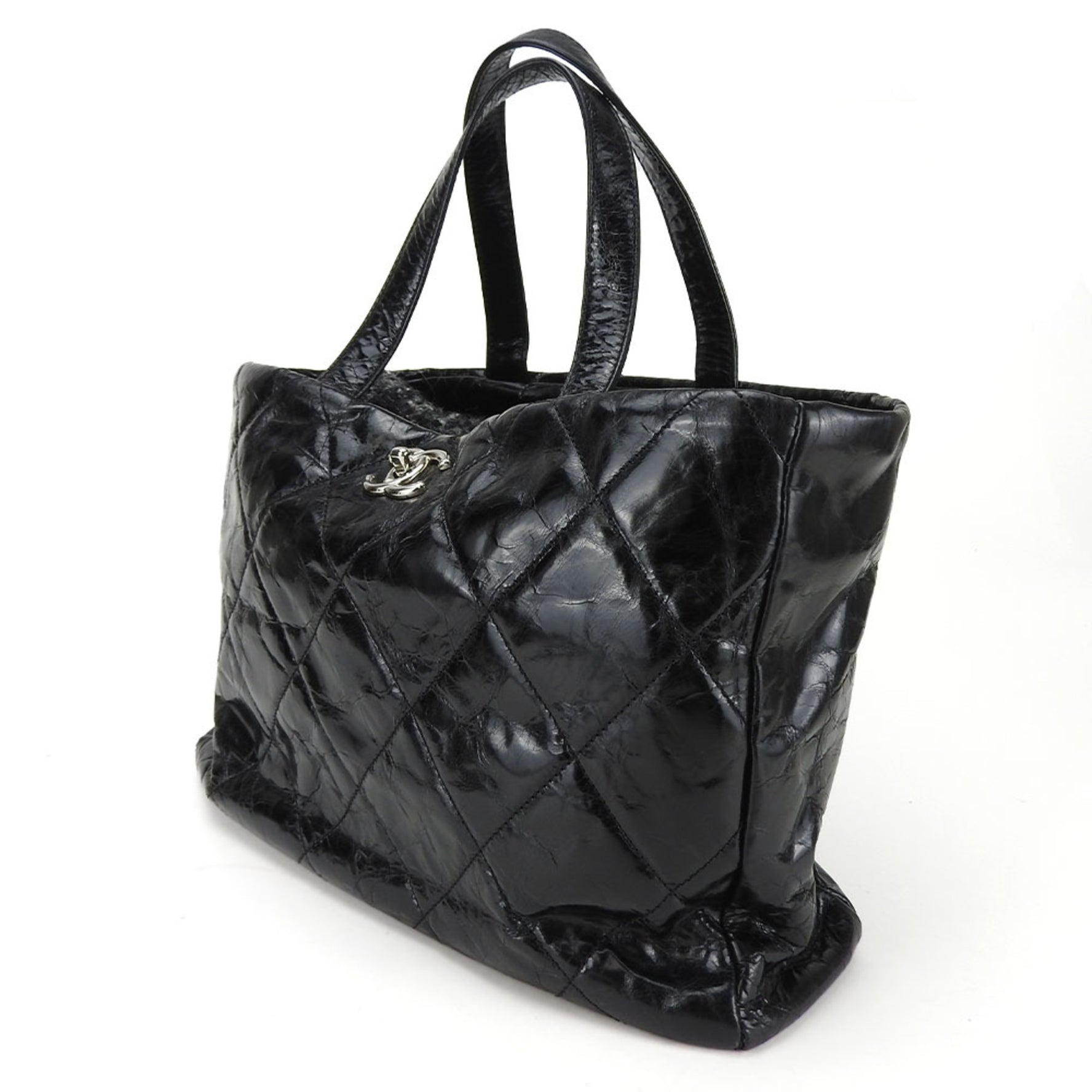 Chanel Tote Bag Portobello Leather Tweed Chain 1