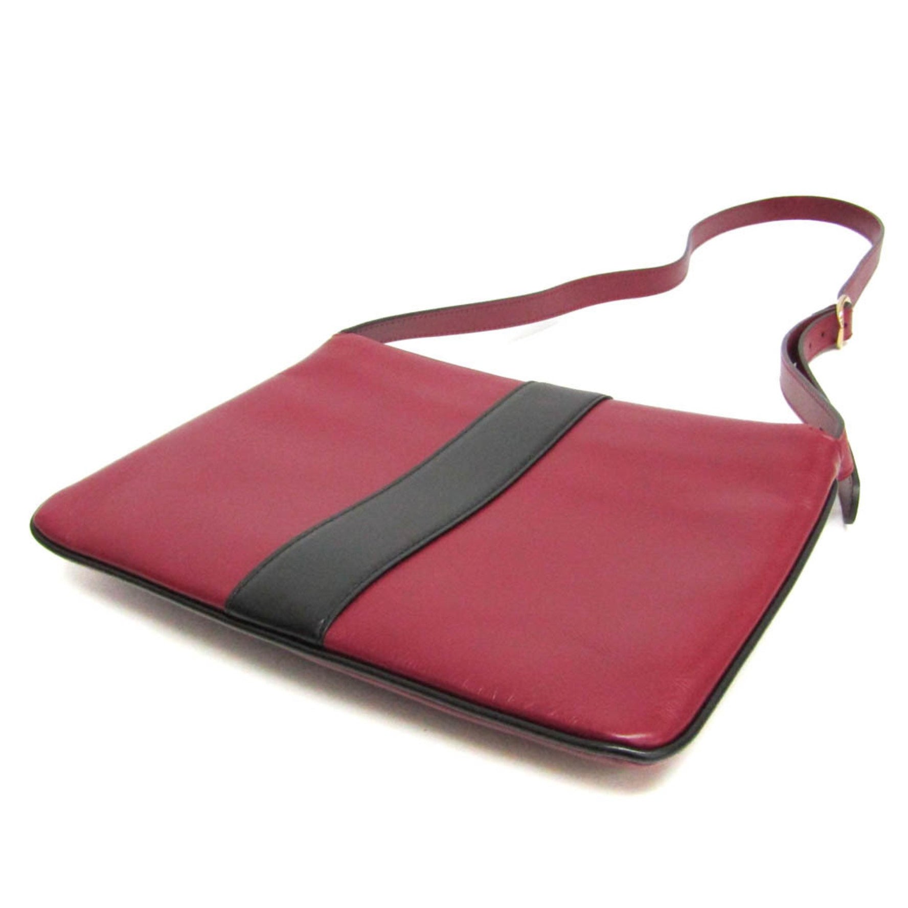 Gucci Arli Leather Shoulder Bag Black,Dark Red