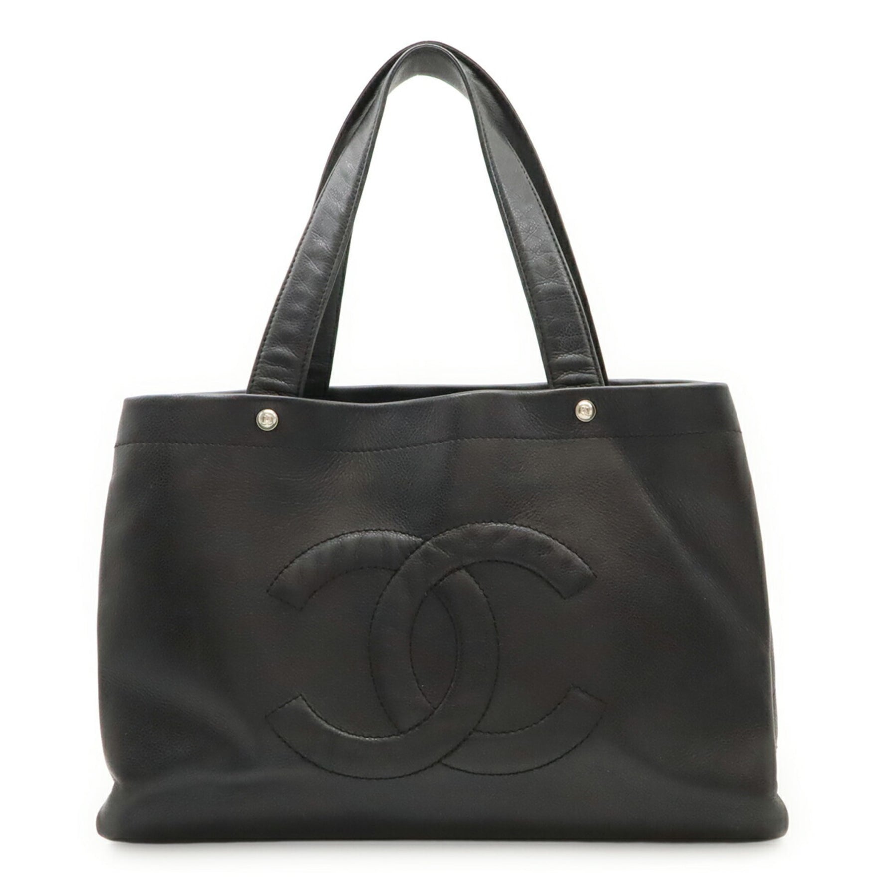 CHANEL Coco Mark Tote Bag Shoulder Caviar Leather