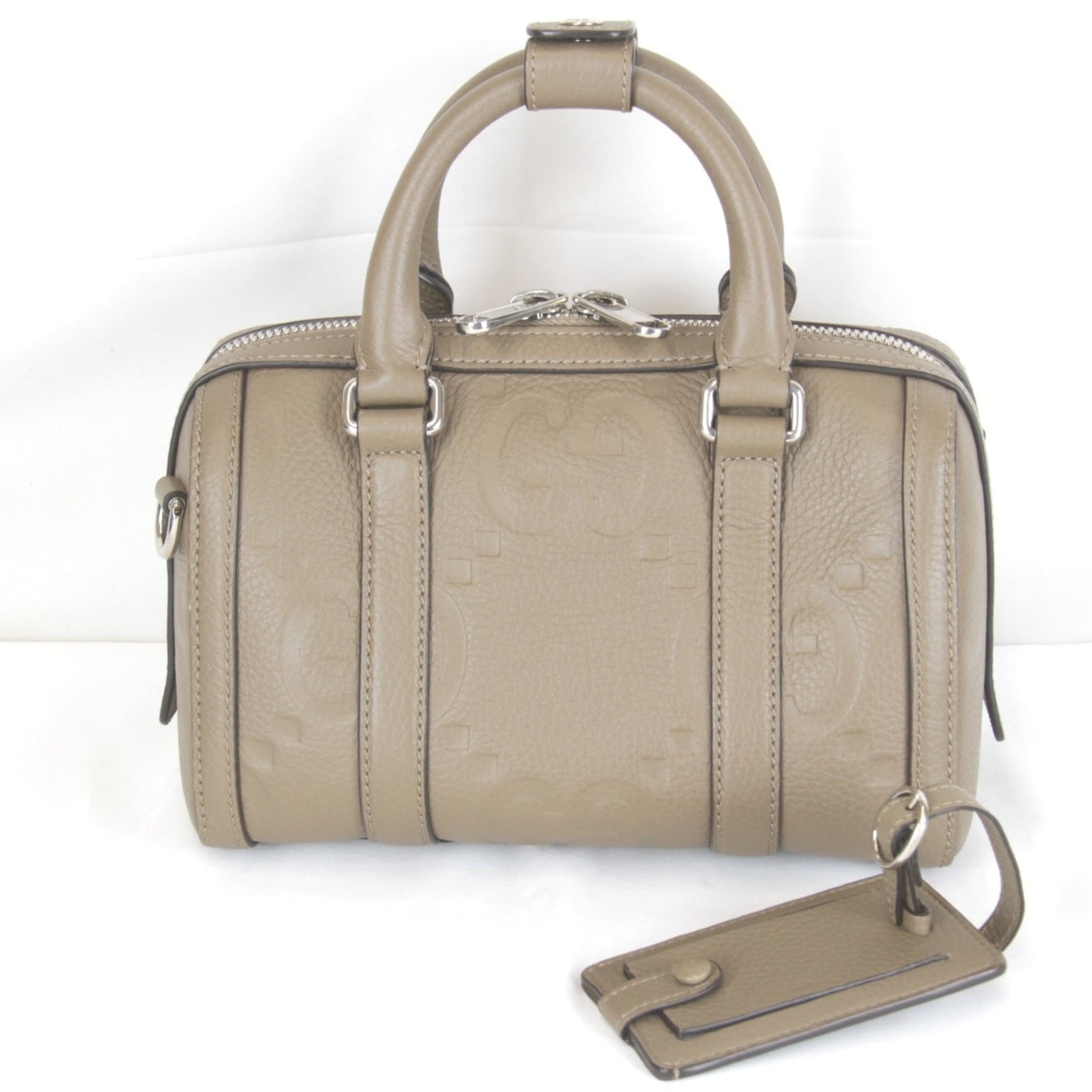 GUCCI Jumbo GG Mini Duffle Handbag Leather