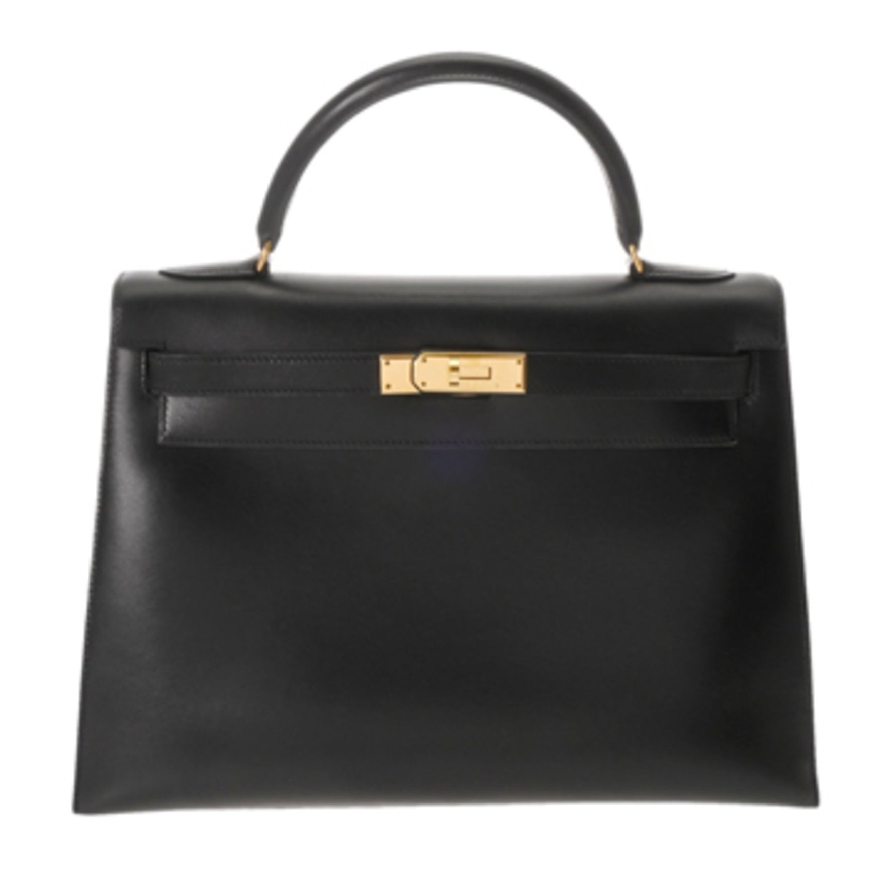 HERMES Kelly 32, Outside Stitching, B Stamp (around 1998), Box Calf Handbag