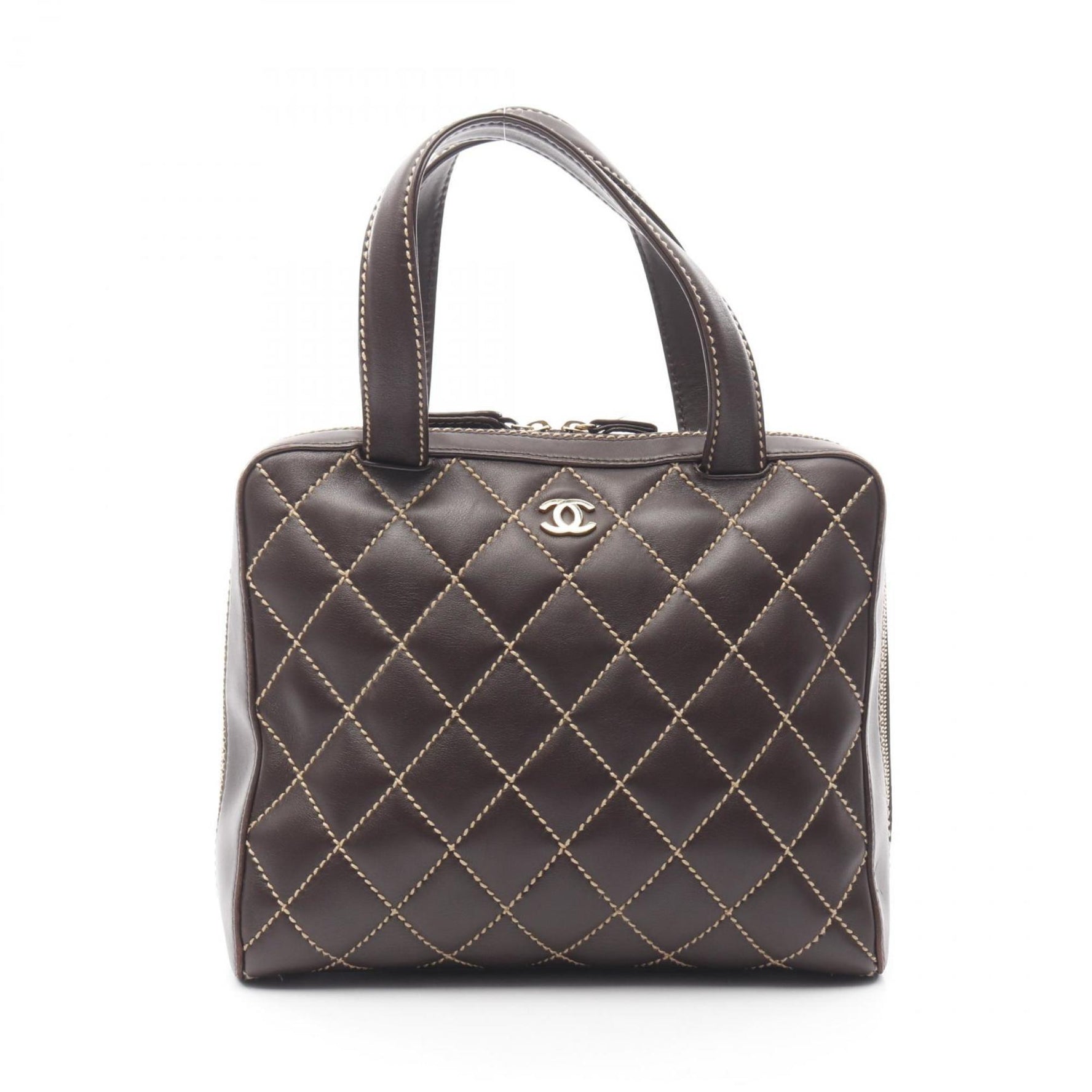 CHANEL Wild Stitch Handbag, Calfskin Leather