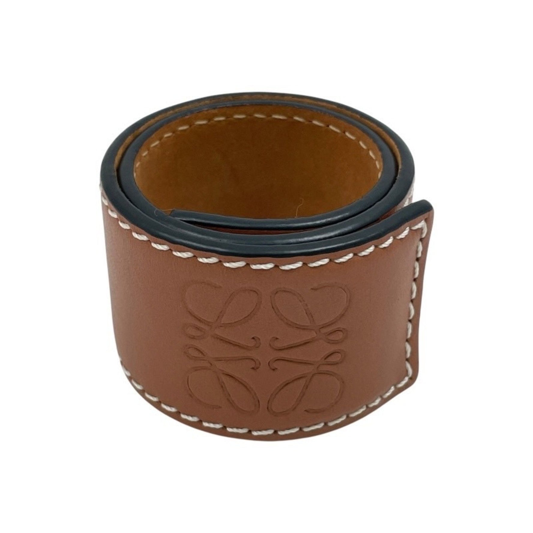 LOEWE Anagram Slap Small Bracelet, 119.19.336, Leather Bangle