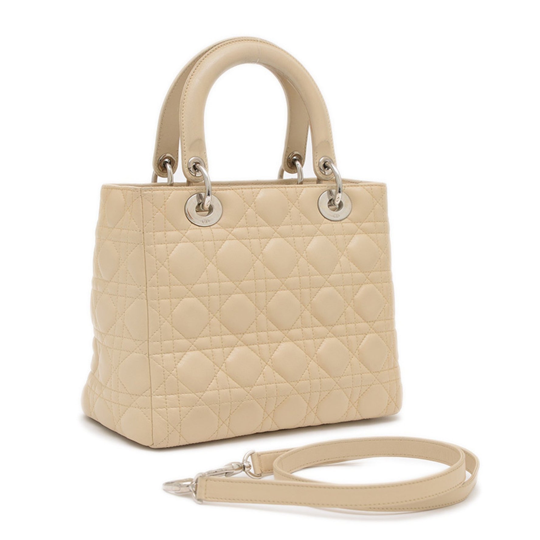 Christian Dior Dior Lady Cannage Medium Shoulder Bag in Lambskin