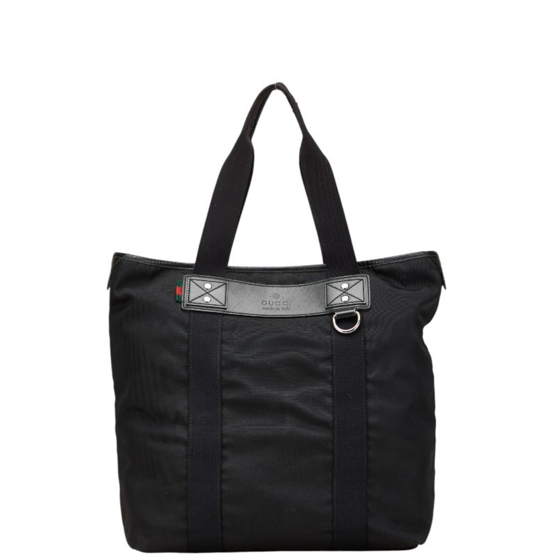 Gucci Parana Web Loop Tote Bag Nylon and Leather
