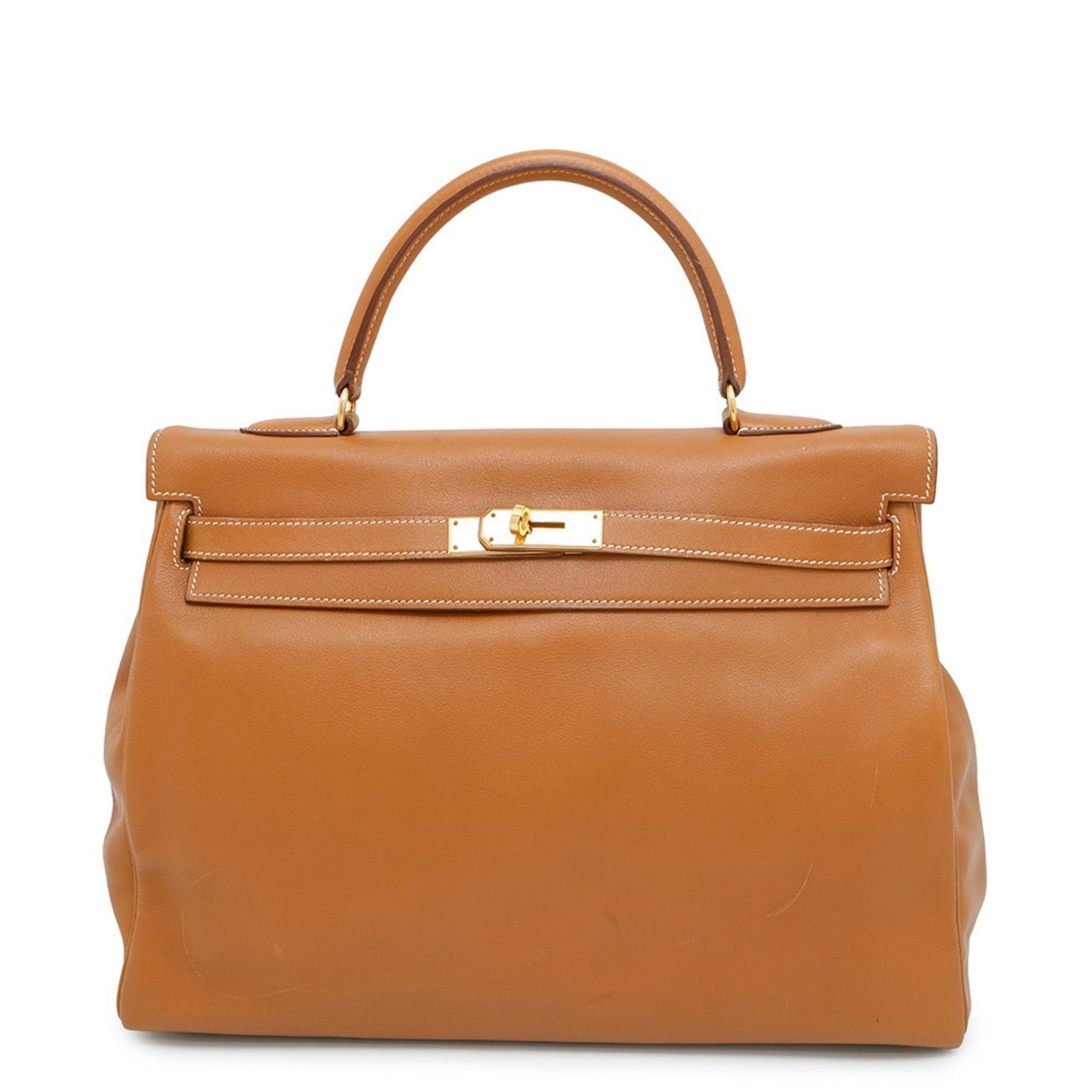 Hermes Hermès Kelly 35 handbag, inlaid with swift stitching, A stamp, and shoulder bag