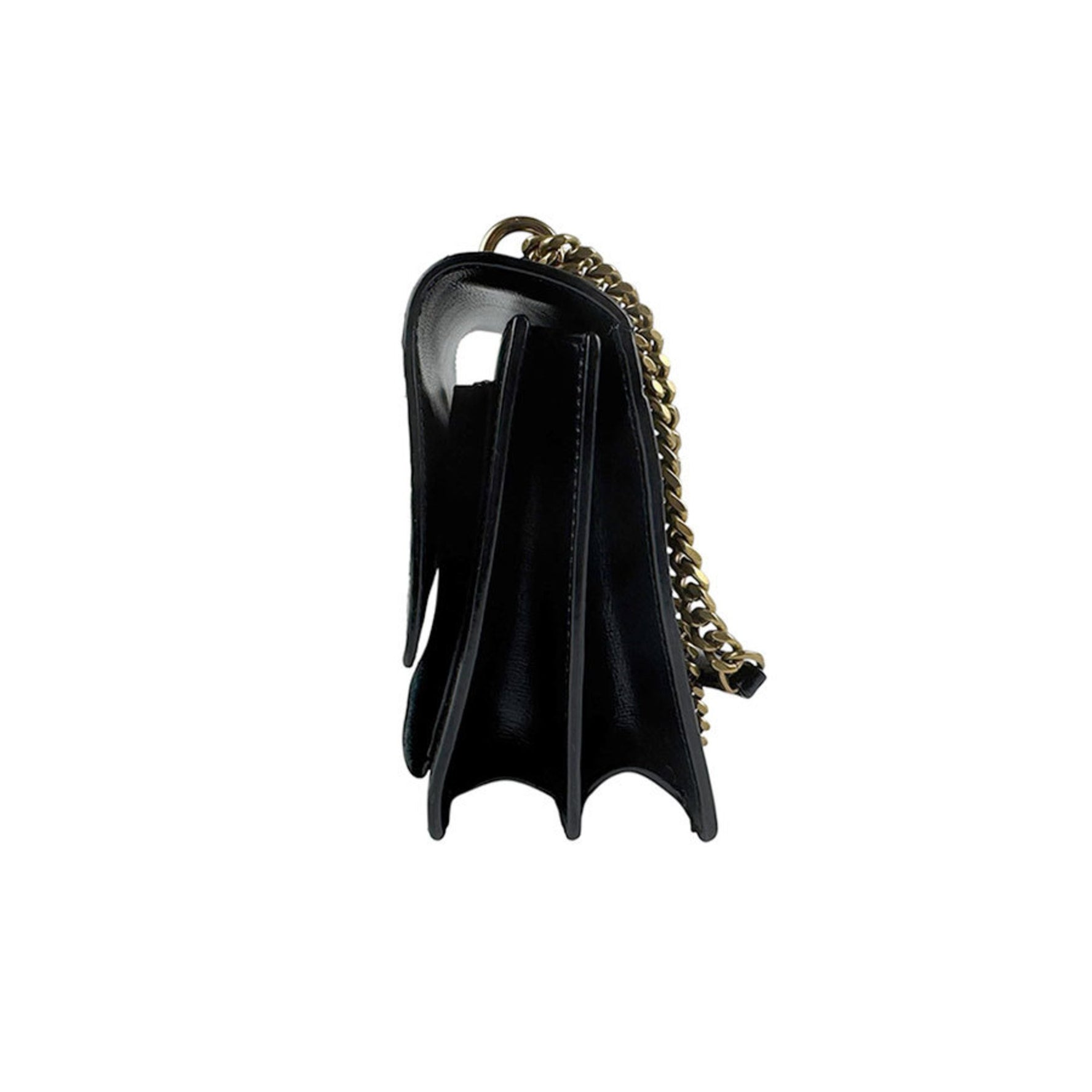Saint Laurent shoulder bag in embossed leather and suede, gold