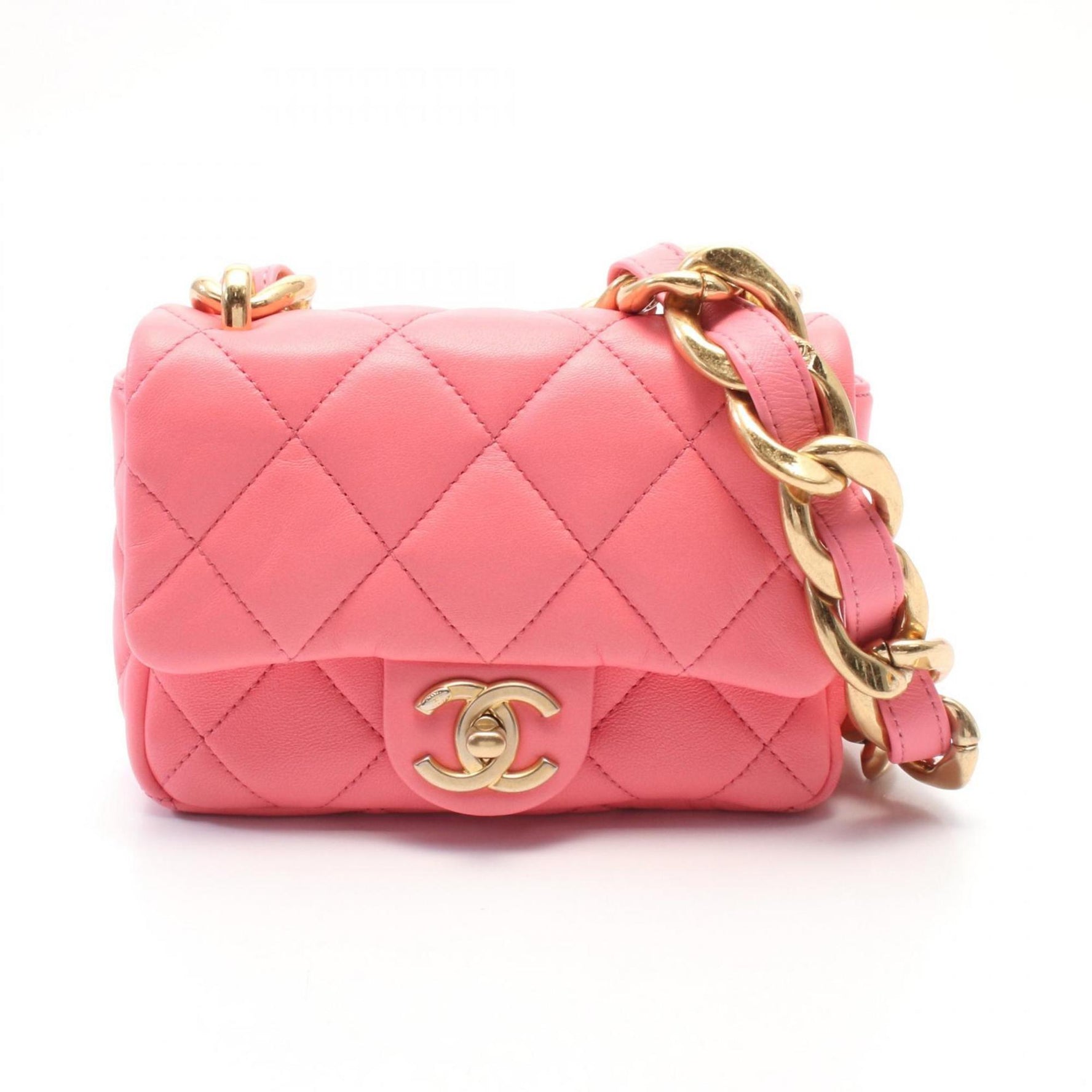 CHANEL Matelasse Shoulder Bag Lambskin (Sheepskin)