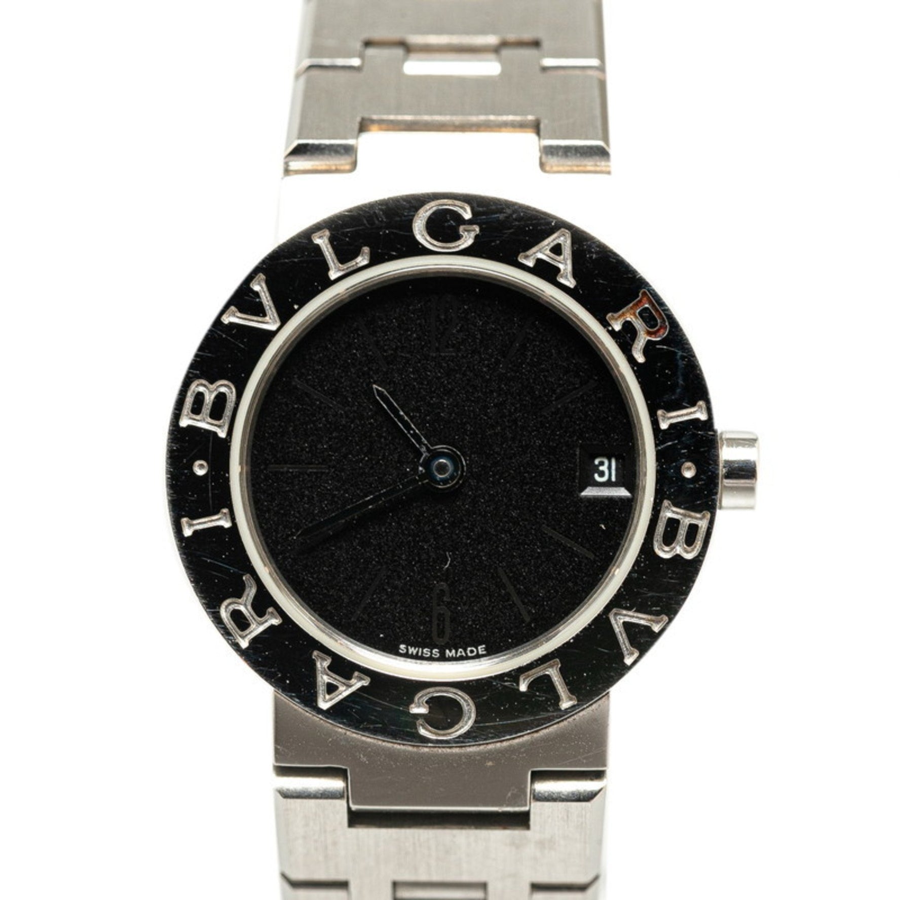 BVLGARI Watch Quartz Black Dial Stainless Steel