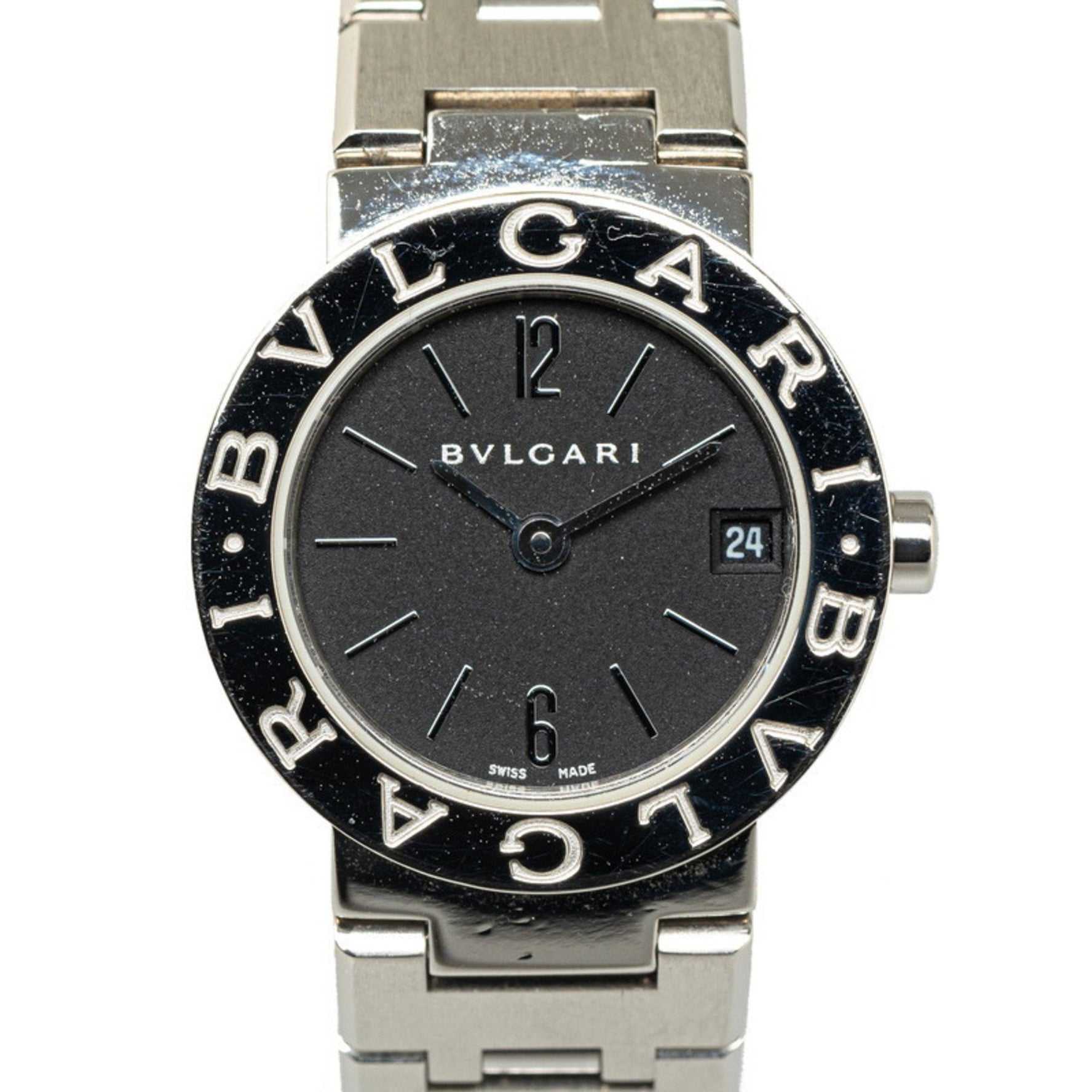 BVLGARI Watch Quartz Black Dial Stainless Steel