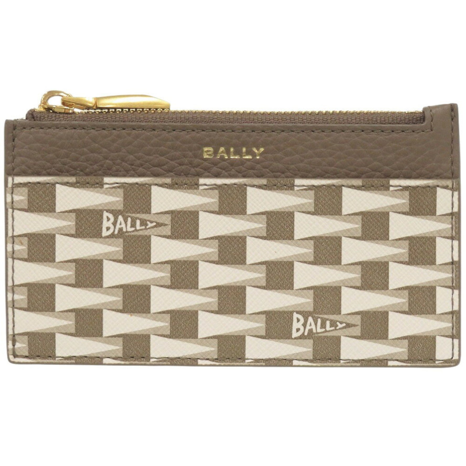 Unused Bally Leather Brown Coin Case Wallet 0941BALLY
