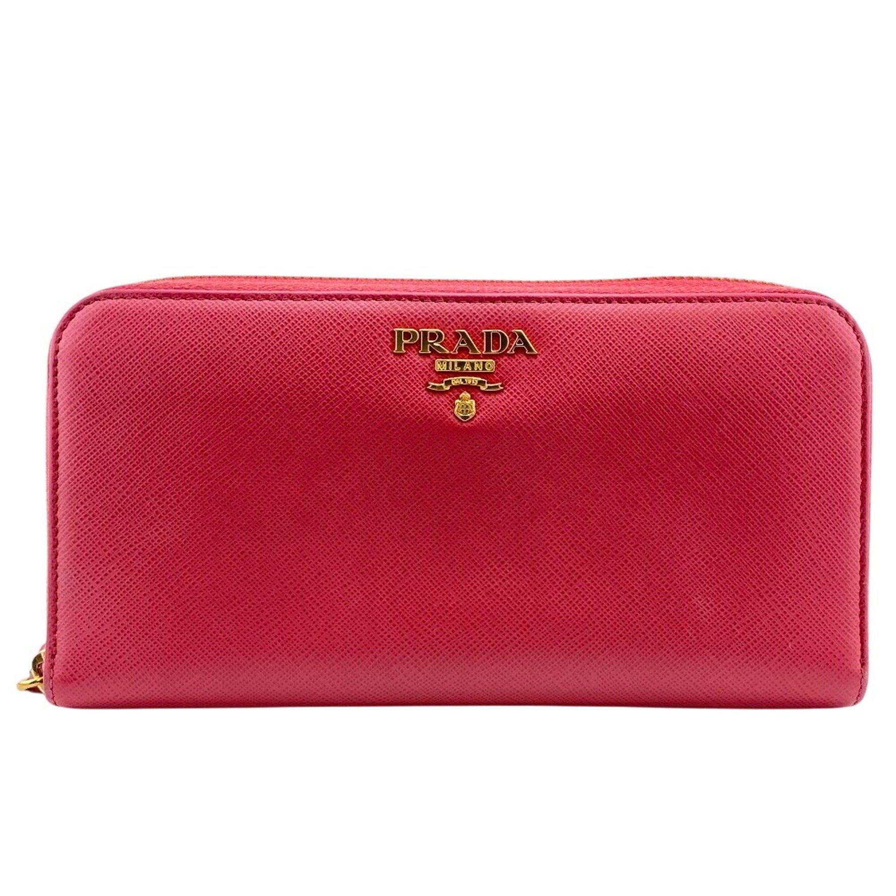 PRADA Saffiano Round Long Wallet