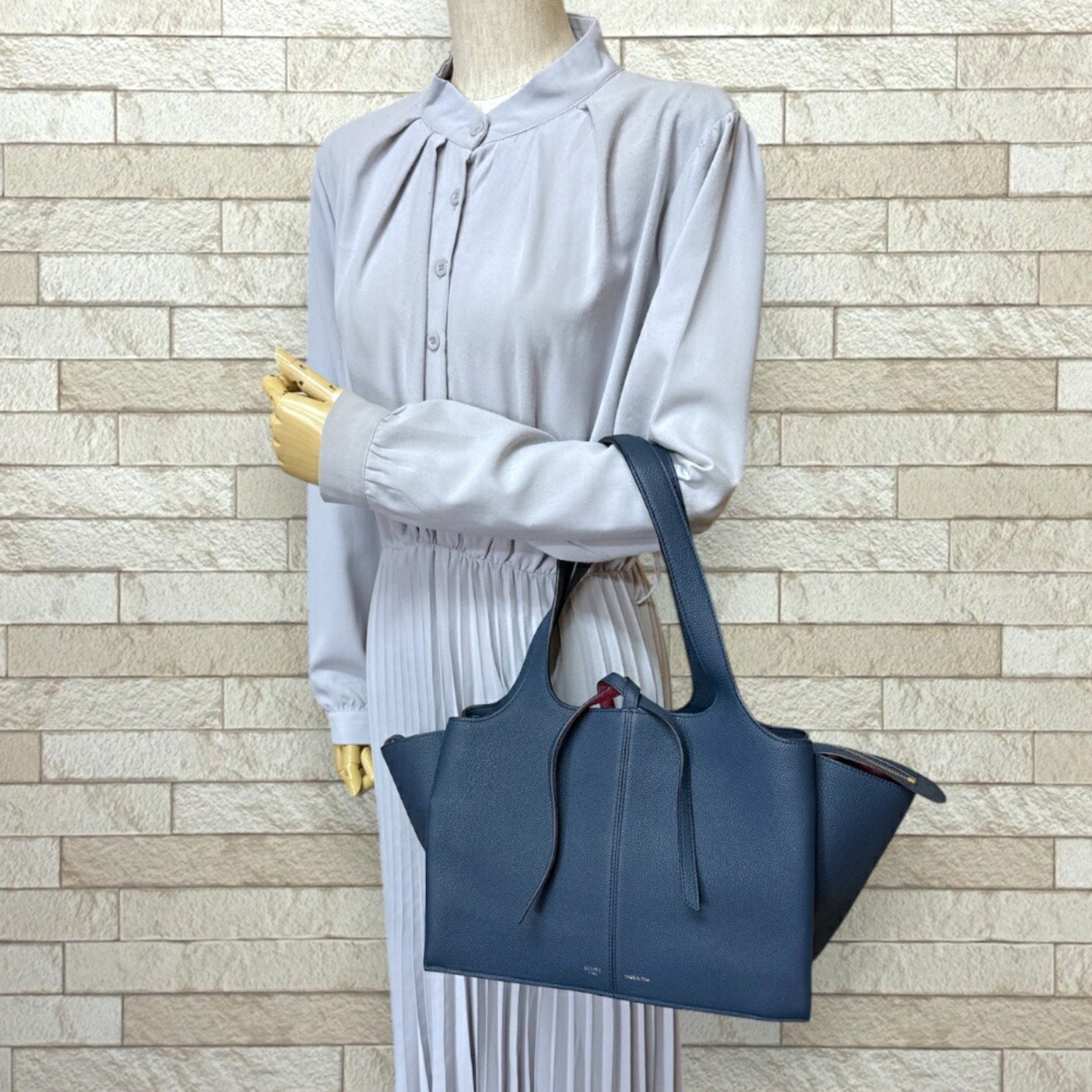 CELINE Trifold Small Tote Bag Leather