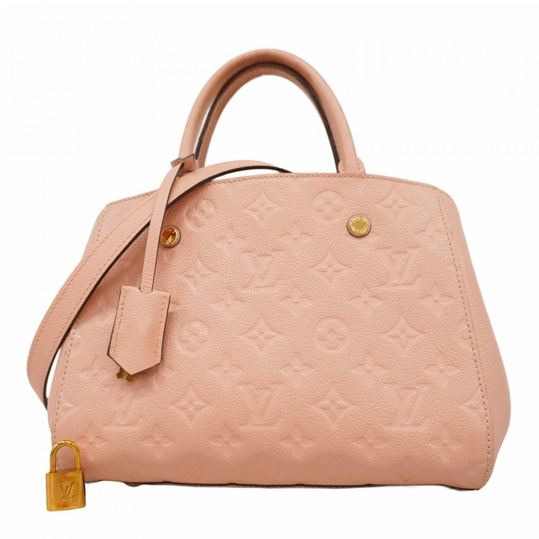 Louis Vuitton Monogram Empreinte Montaigne BB Handbag Rose Poodle Bag