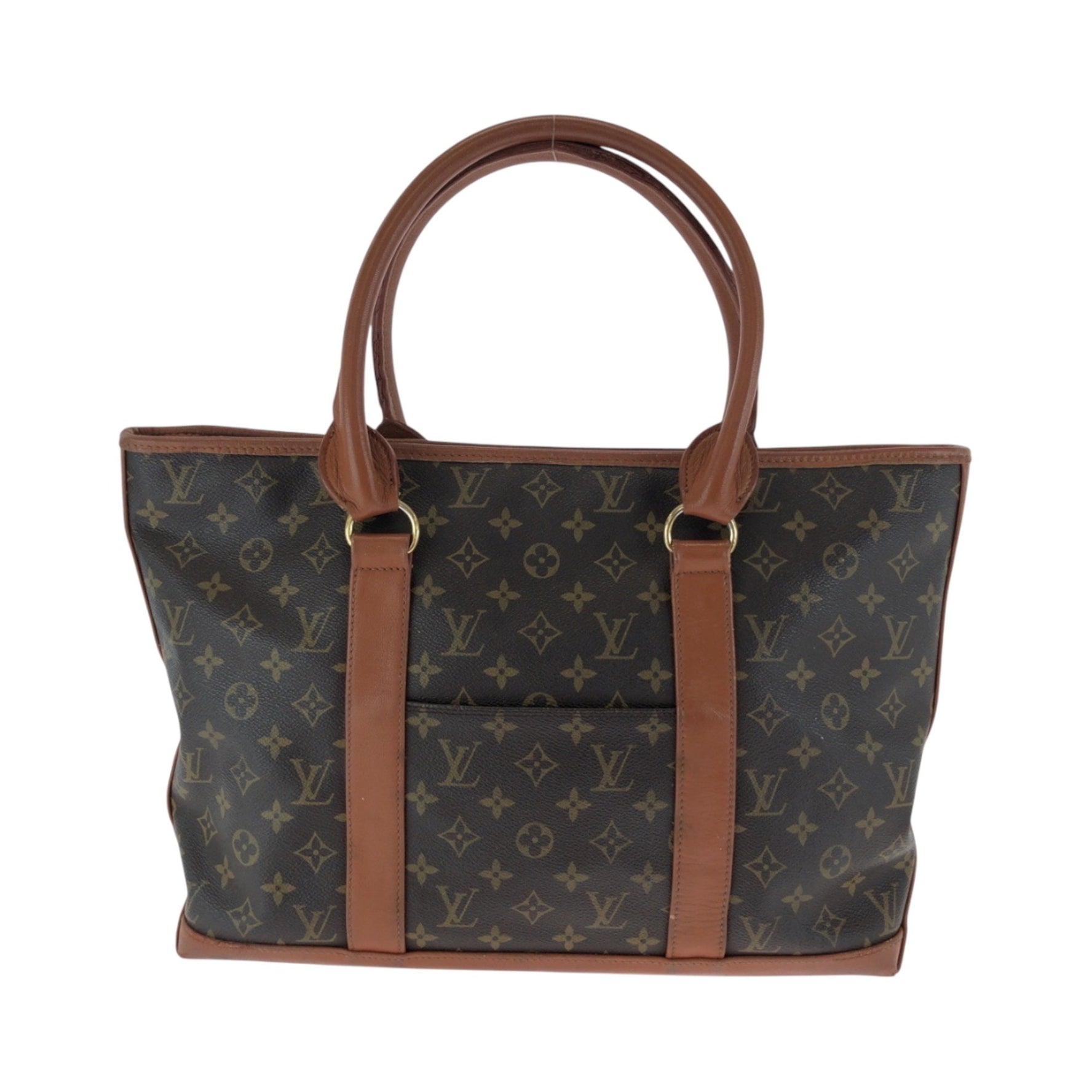 Louis Vuitton Monogram Weekend PM Gold Hardware Tote Bag Shoulder