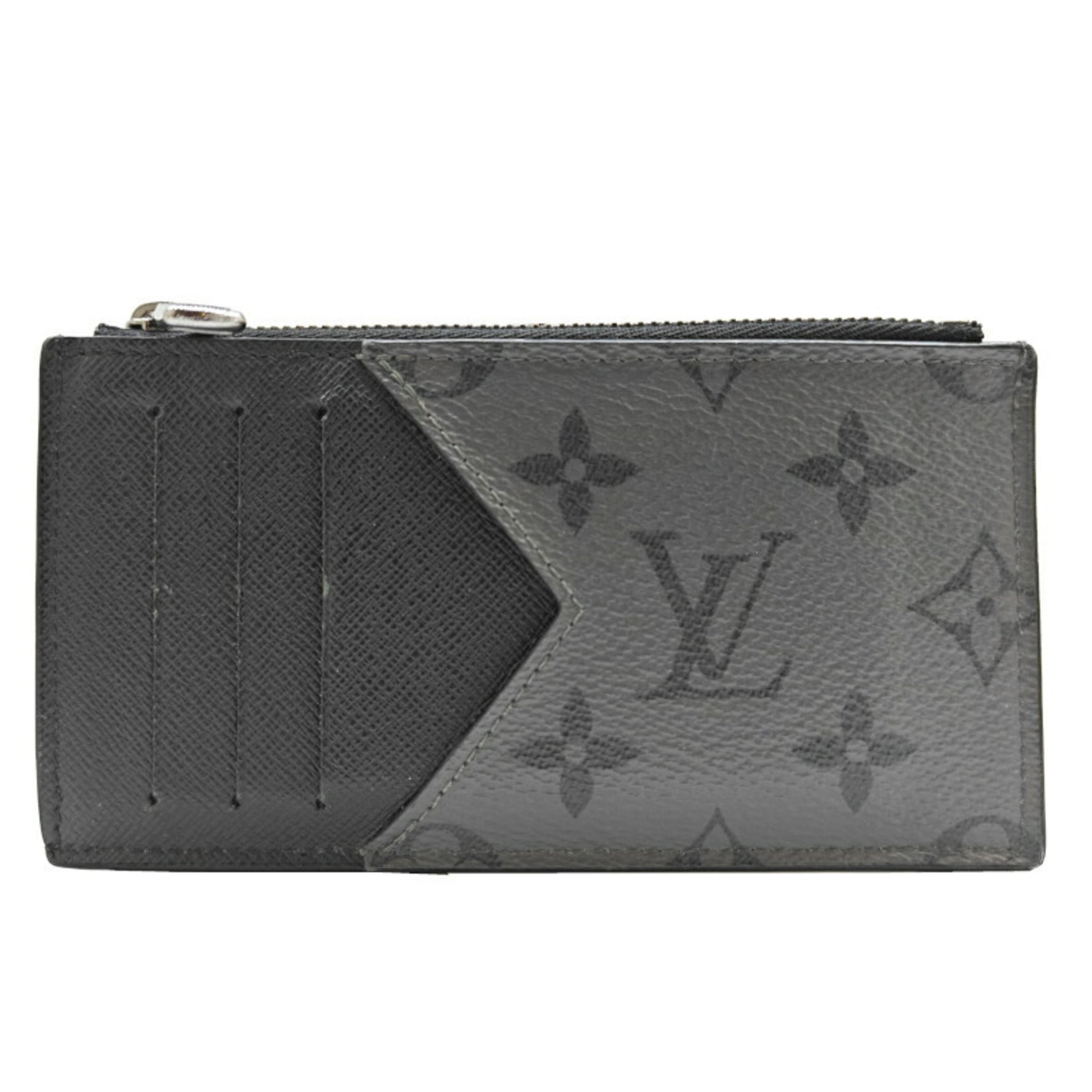 Louis Vuitton Monogram Eclipse Coin Card Holder Black Grey Business Holder/Card Case Wallet/Coin