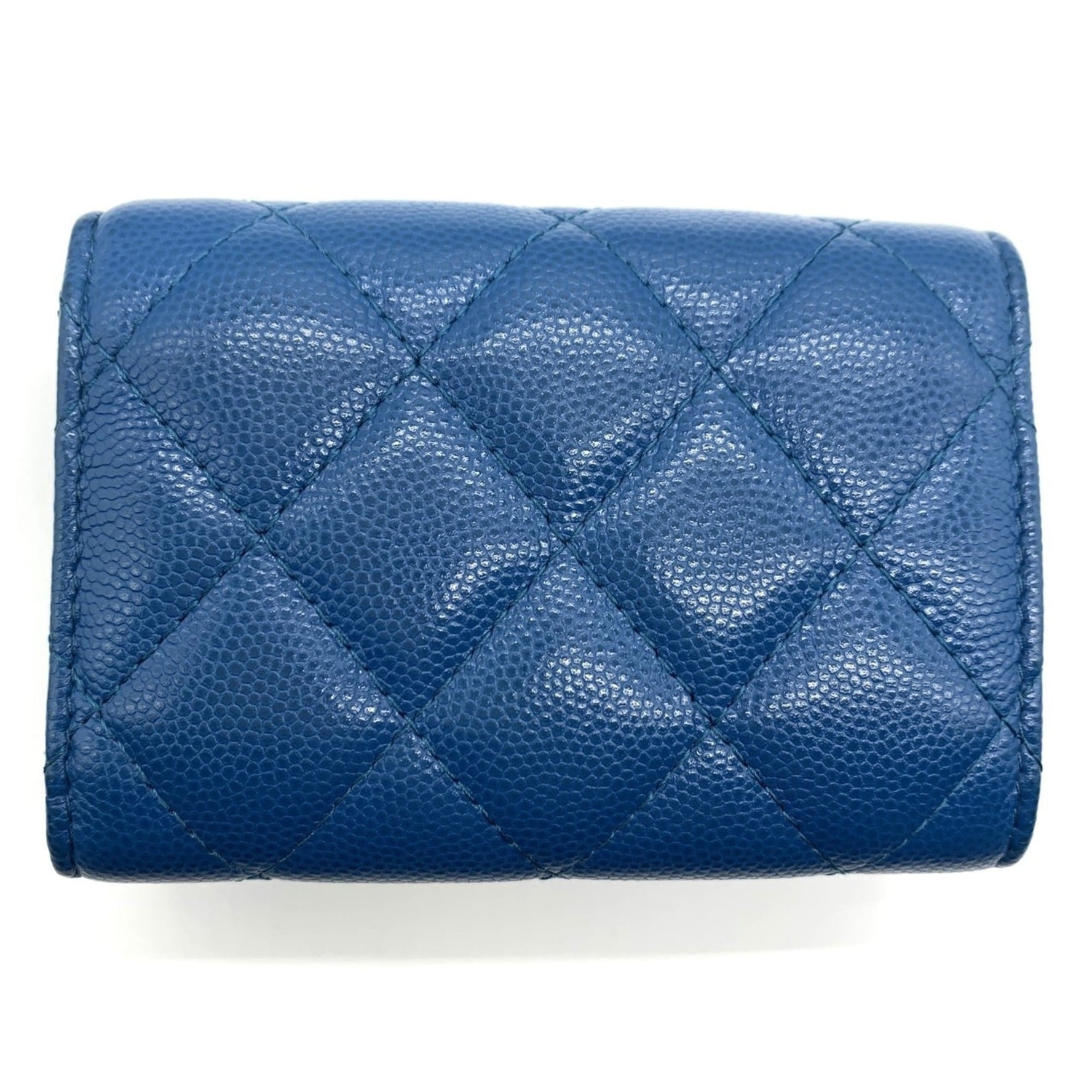 CHANEL Matelasse Tri-fold Wallet, Double Caviar Skin