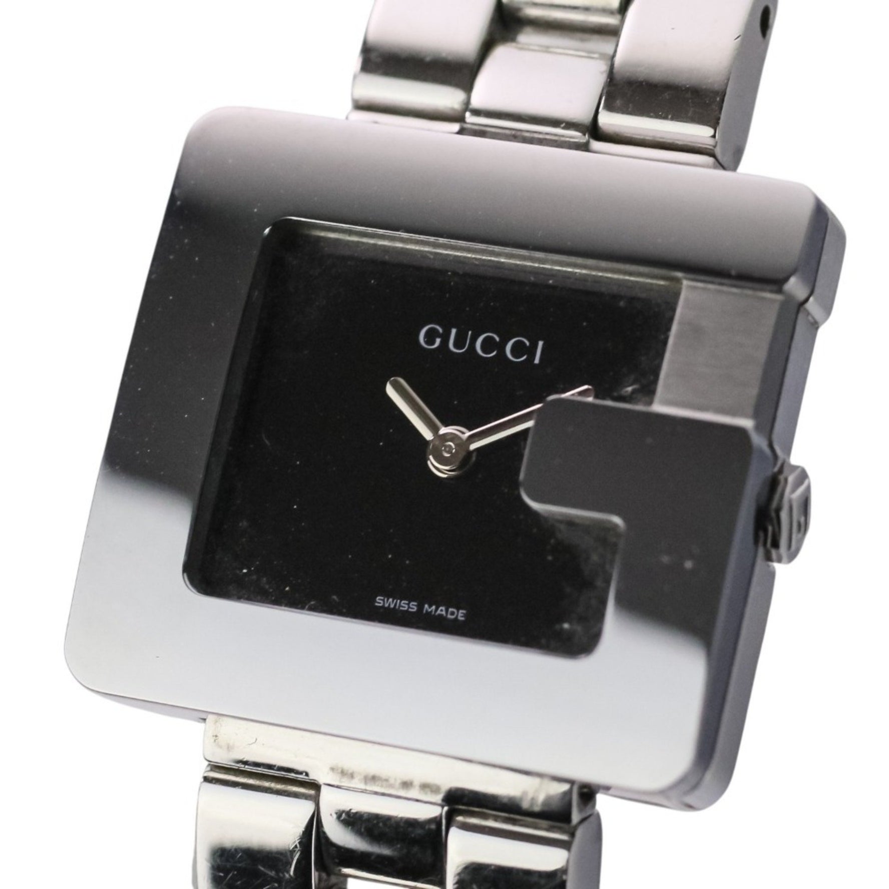 GUCCI G Logo Square Watch with Black Dial and Color