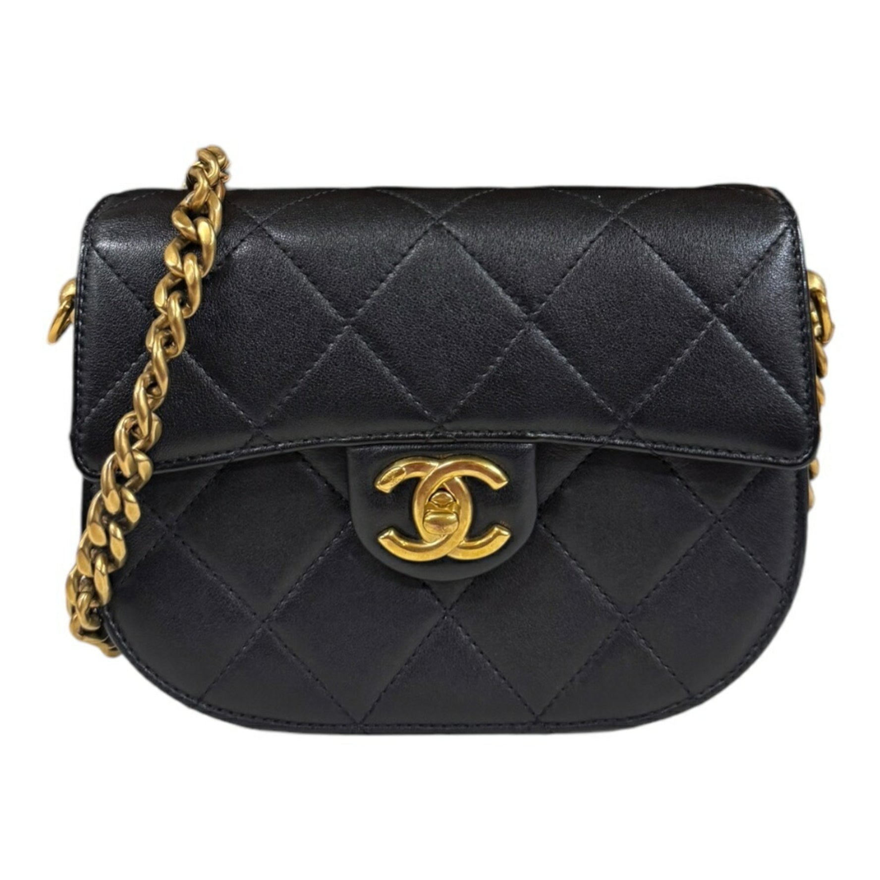 Chanel Matelasse Shoulder Bag Leather Chain
