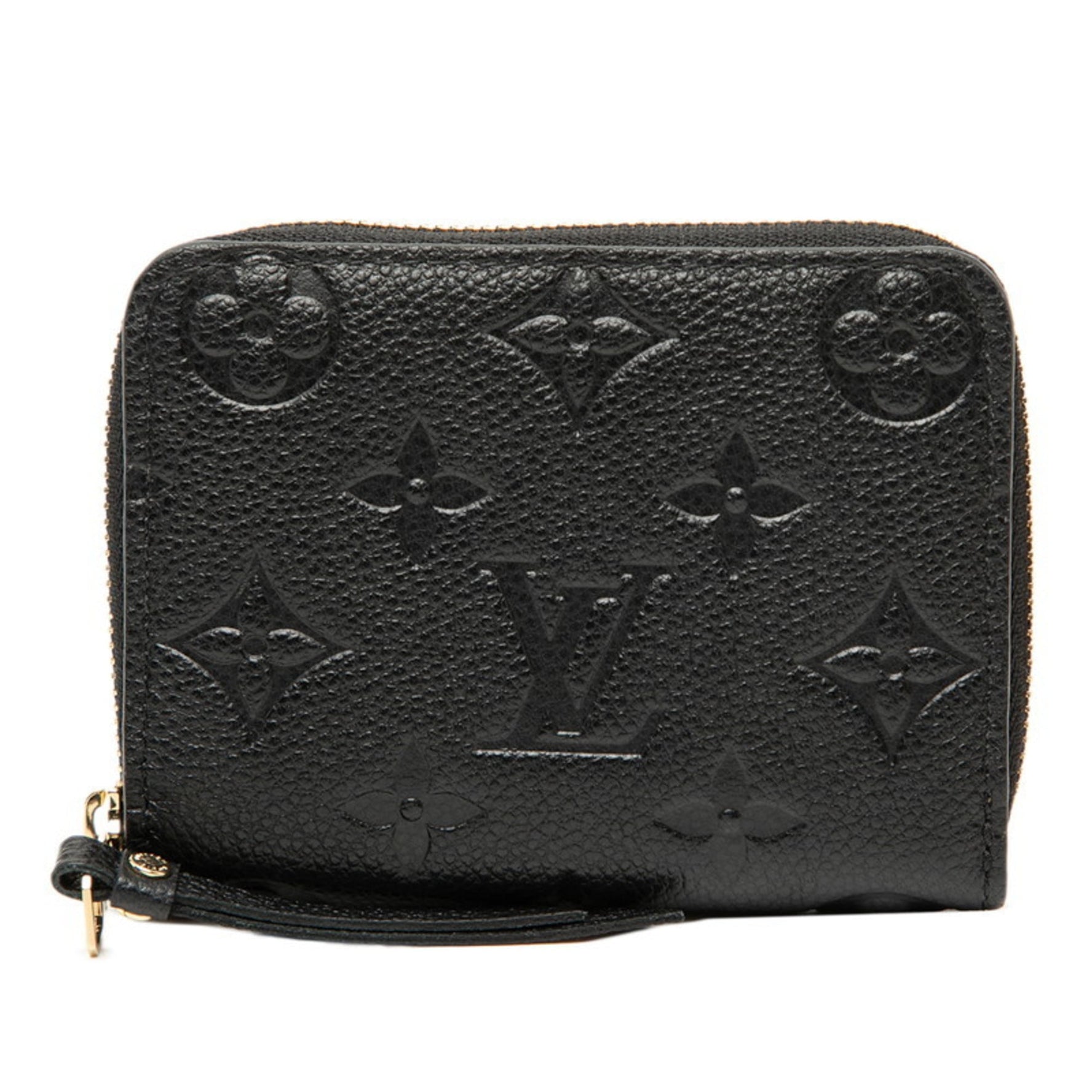 Louis Vuitton Monogram Empreinte Zippy Coin Purse Noir Black Leather LOUIS VUITTON