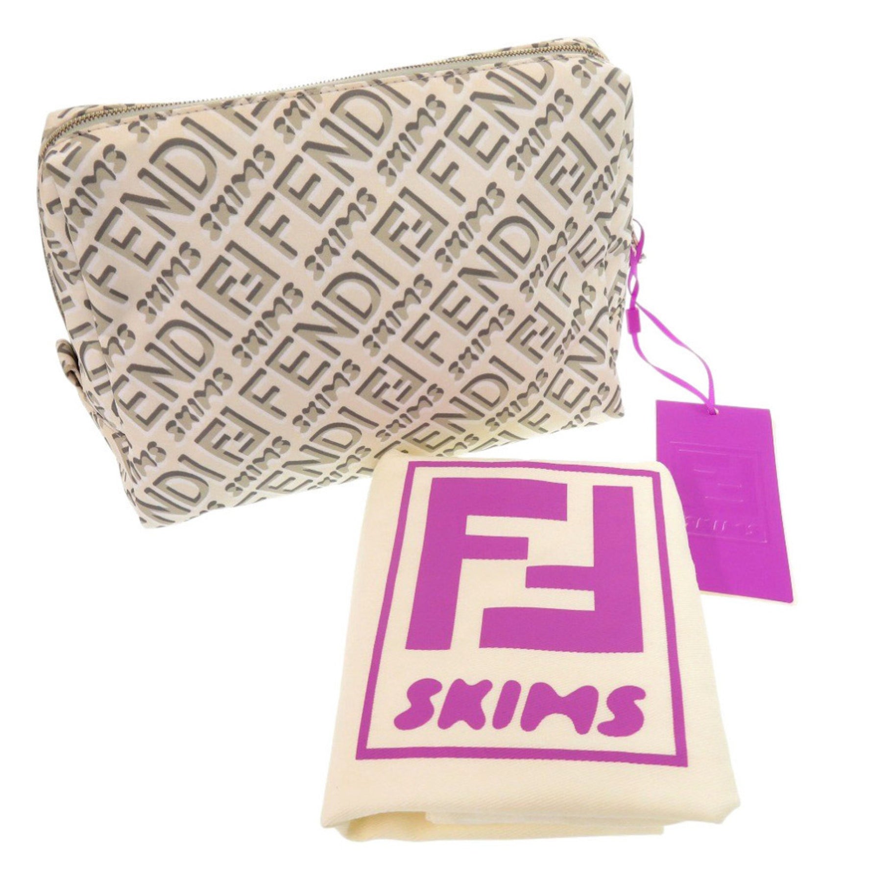 Unused Fendi x Skims collaboration logo nylon pouch bag 0920 SKIMS