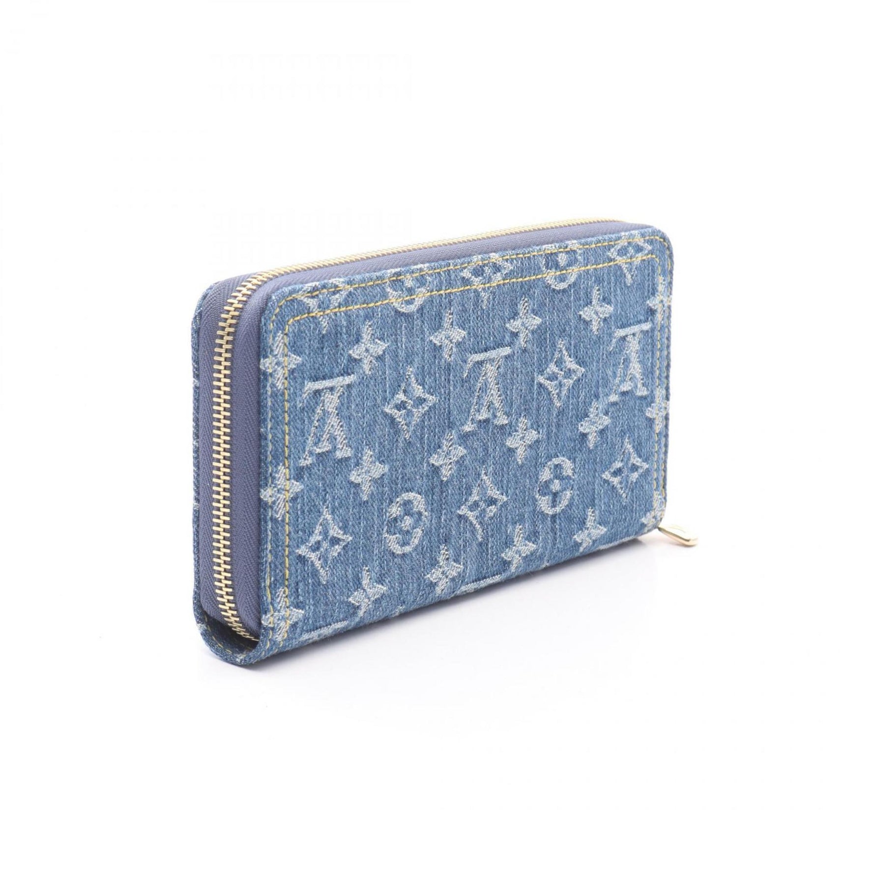 Louis Vuitton x Takashi Murakami Round Long Wallet in Monogram Cherry Denim