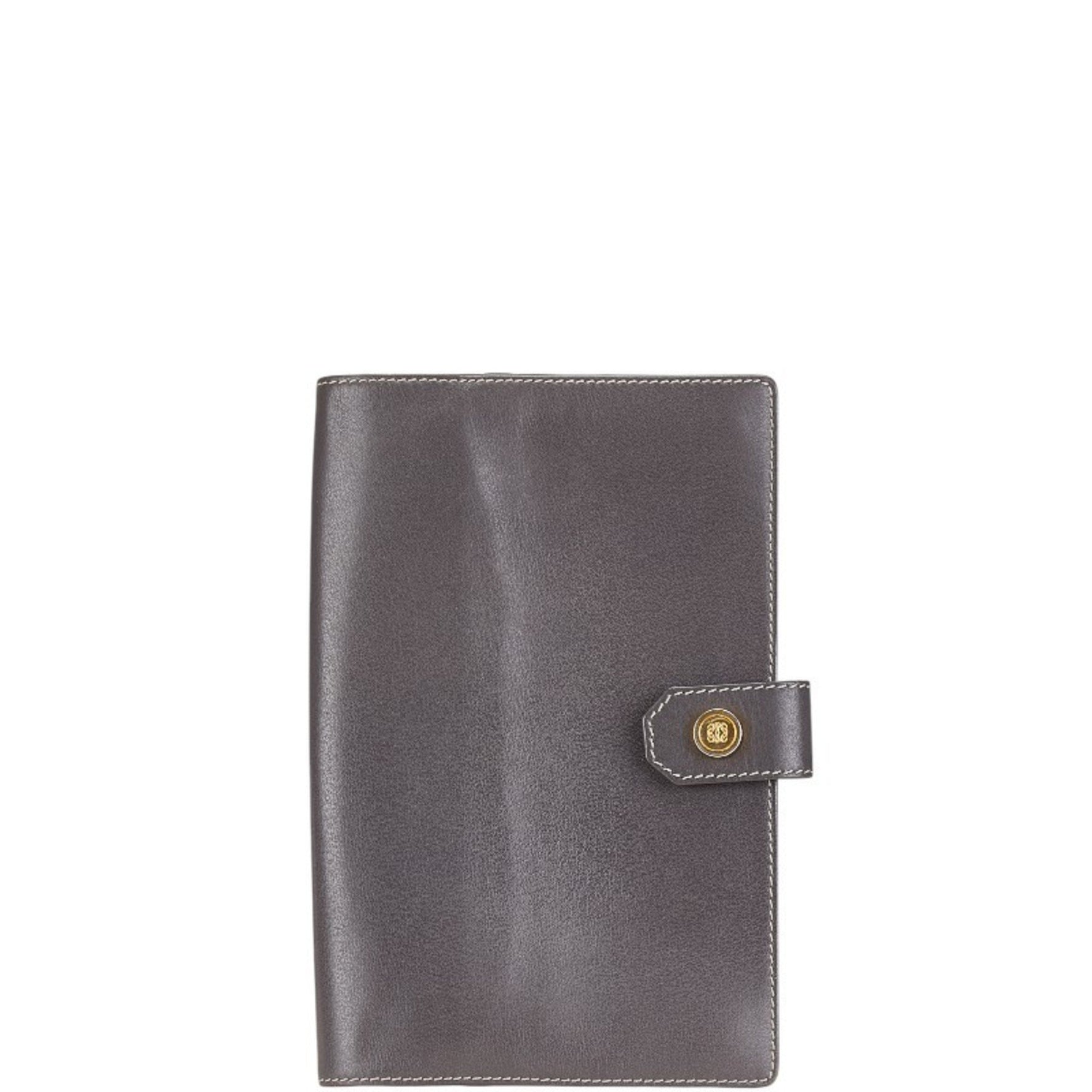 LOEWE Anagram Passport Case Grey Leather