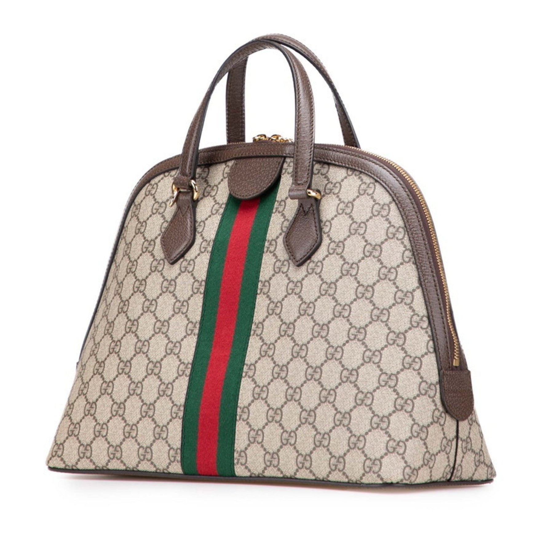 Gucci GG Supreme Sherry Line Shoulder Bag/Handbag Beige/Brown Leather